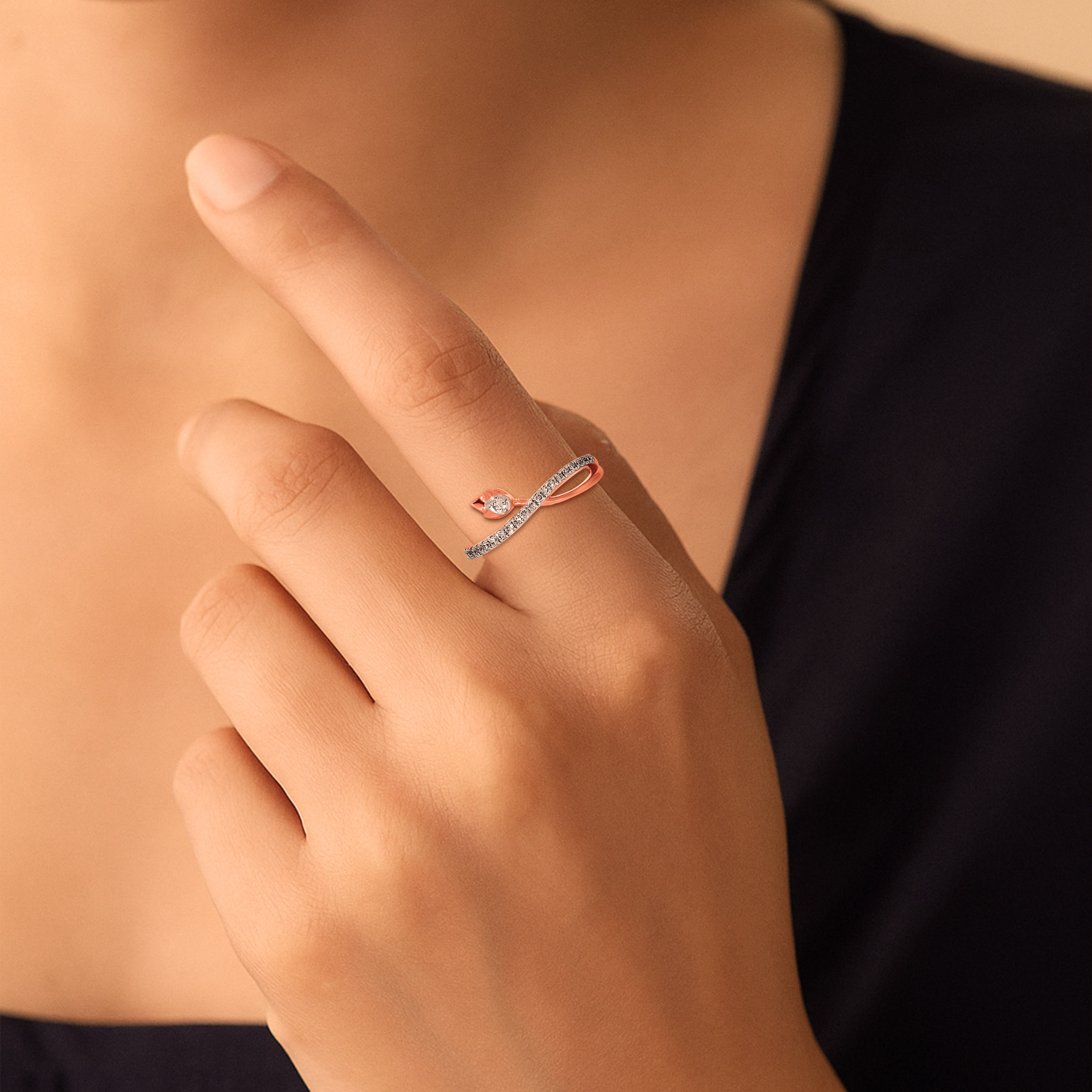 Serene Twirl Diamond Ring - Senco Gold and Diamonds