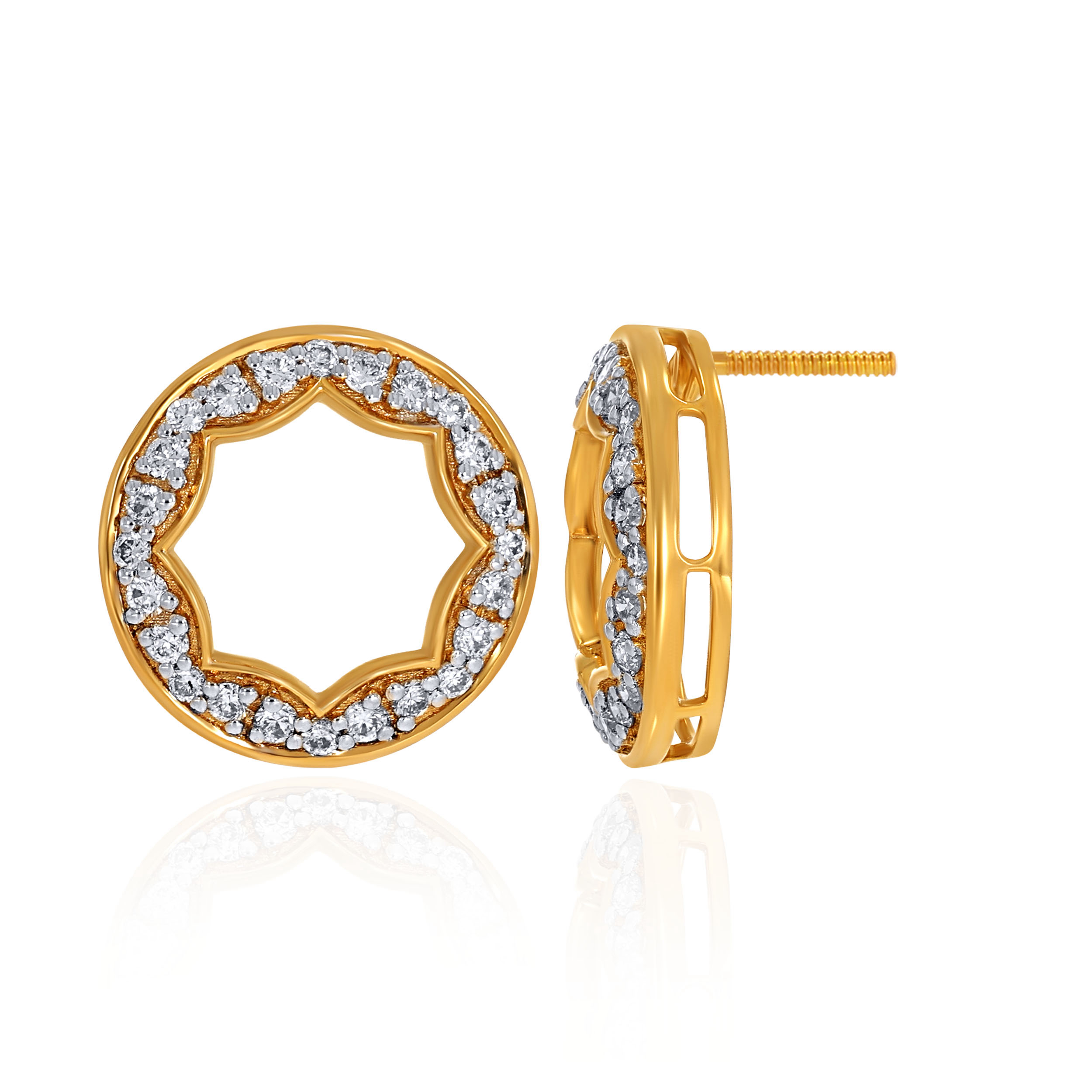 Cirlce Of Light Diamond Studs - Senco Gold and Diamonds