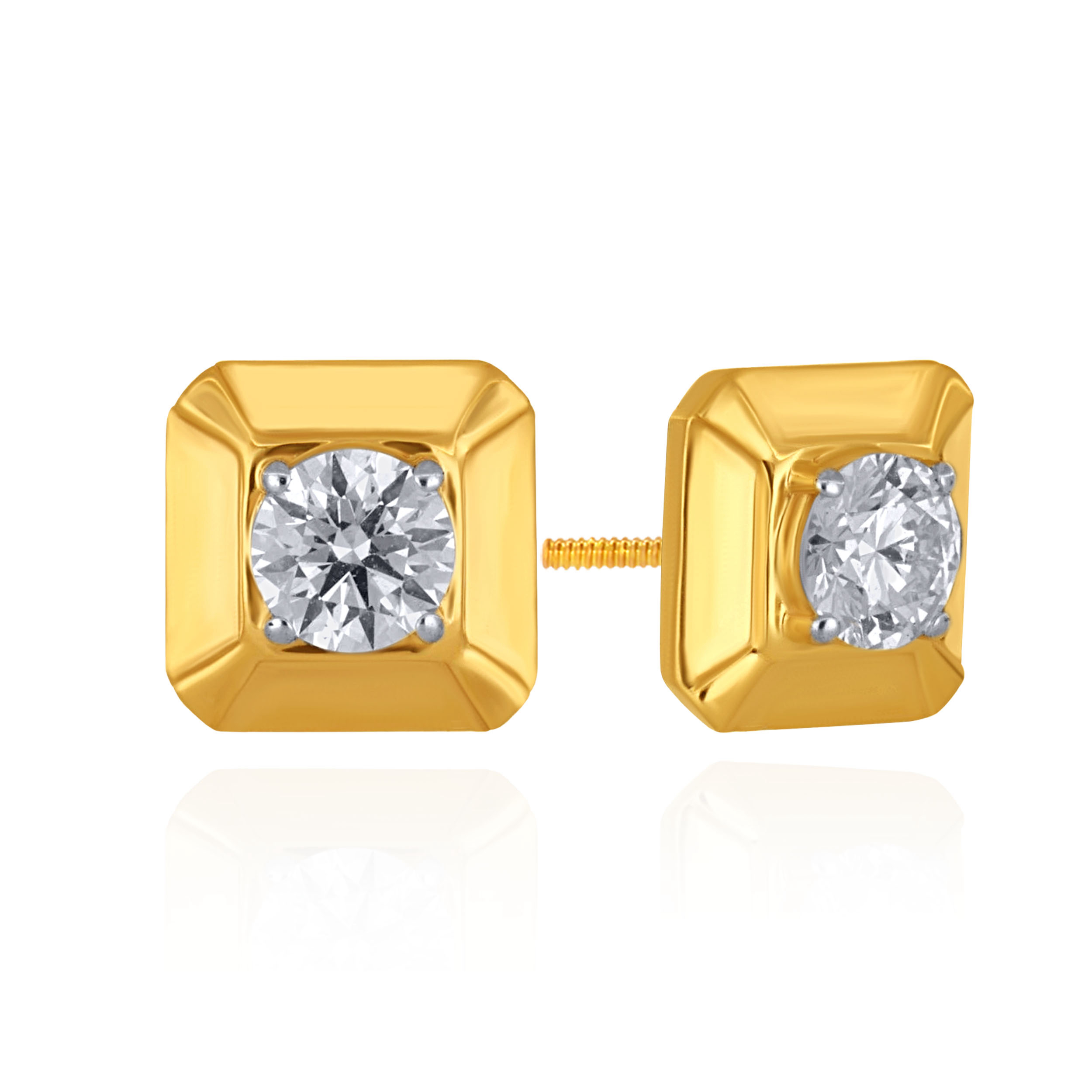 Grace Square Diamond Studs - Senco Gold and Diamonds