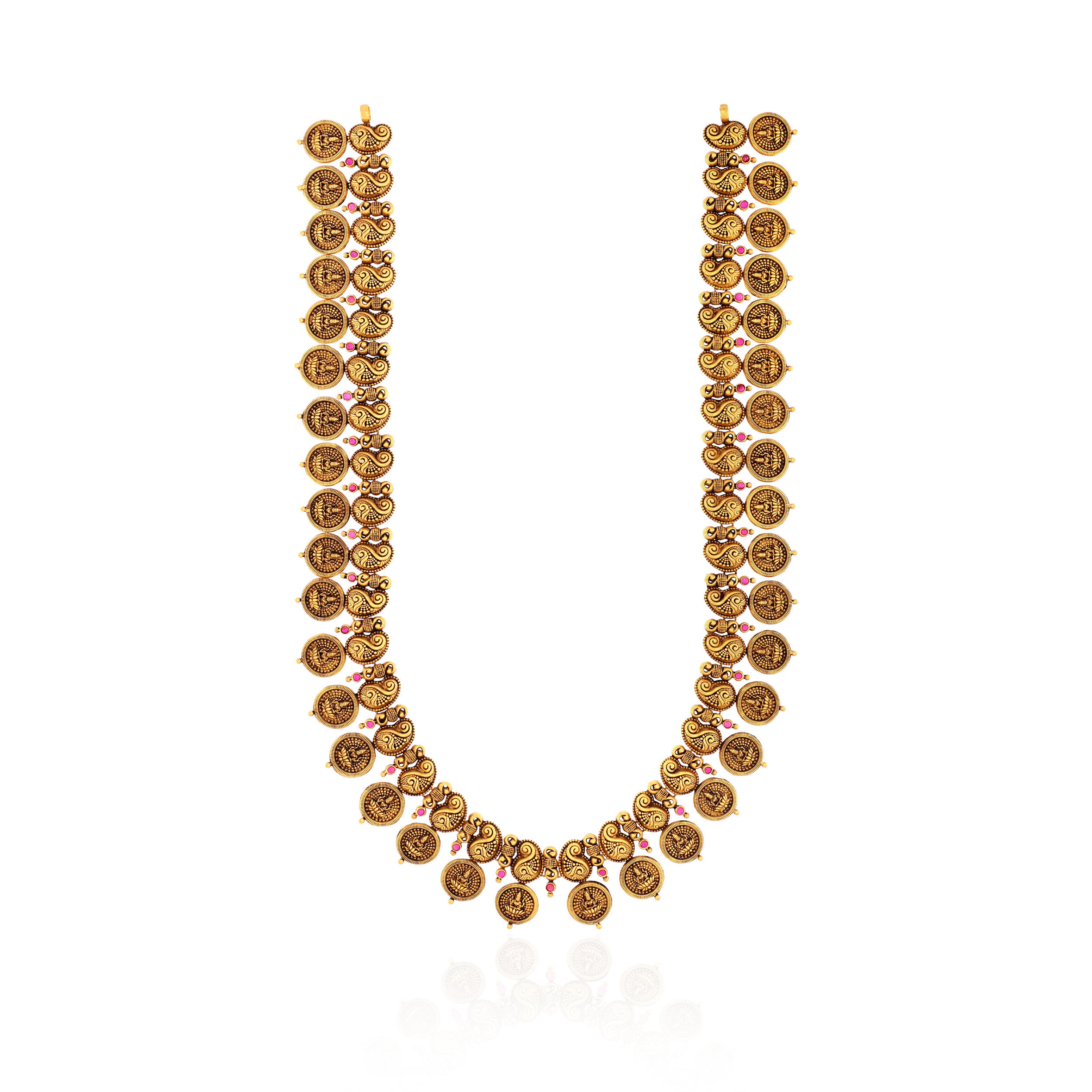 Graceful Devotion Antique Gold Long Necklace - Senco Gold and Diamonds