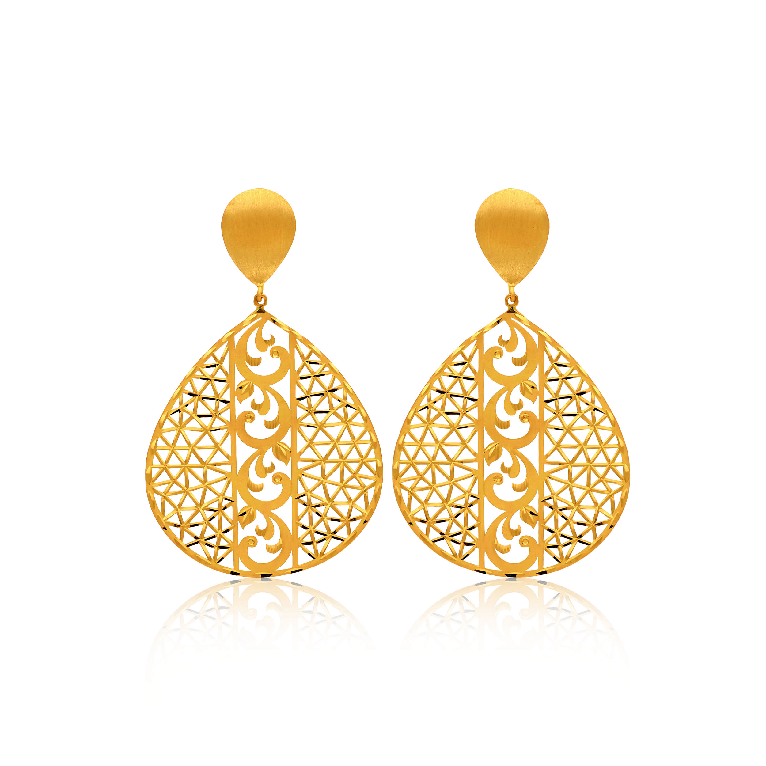 22K Yellow Gold Earrings-GP-SAD0005014 - Senco Gold and Diamonds