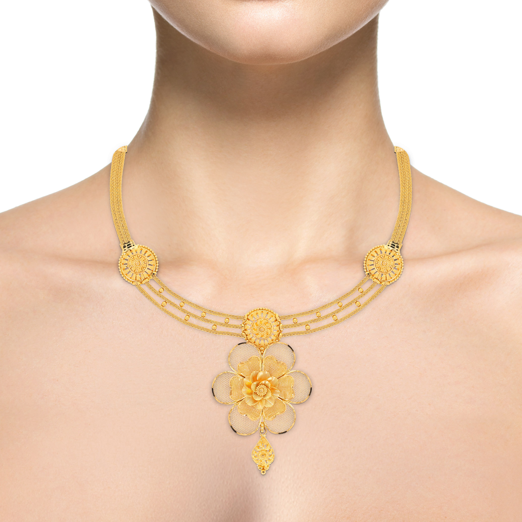 Orchid Whisper Gold Necklace - Senco Gold and Diamonds