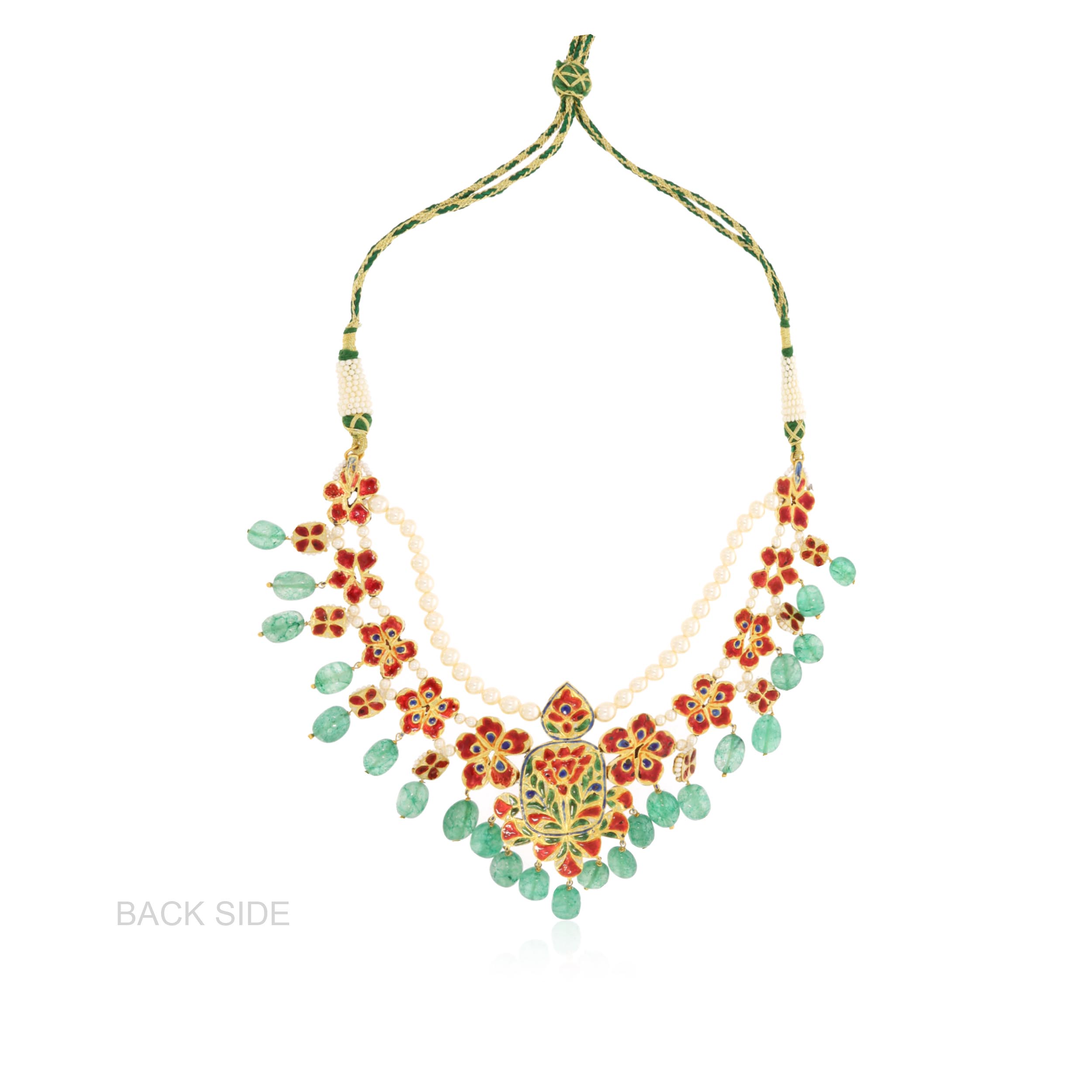 Aura of Pebbles Polki Necklace - Senco Gold and Diamonds