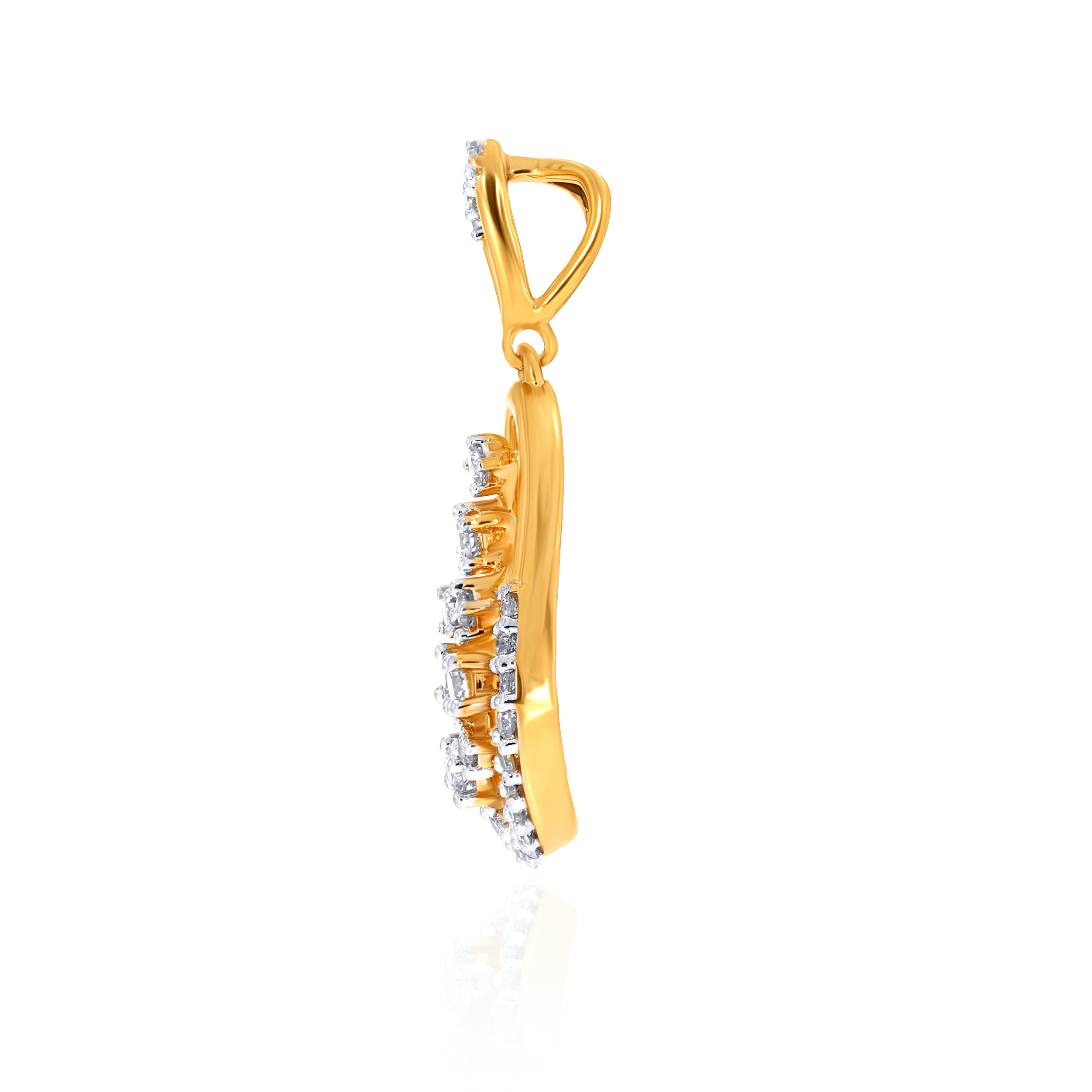 Aurea Leaf Diamond Pendant - Senco Gold and Diamonds