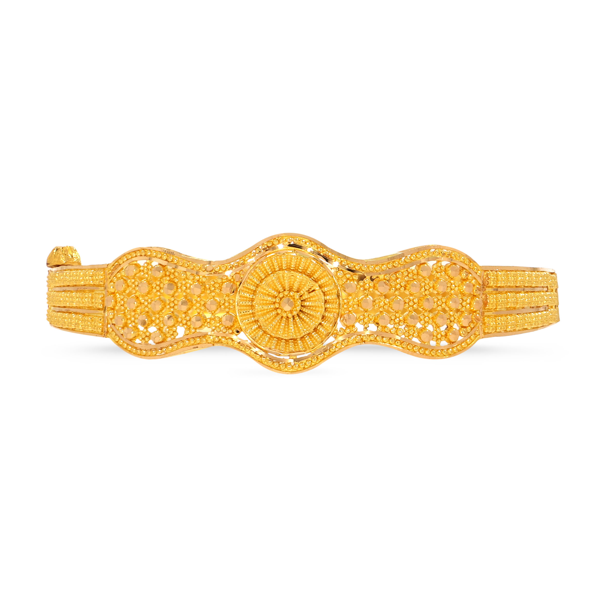 Radiant Mandala Gold Chur Bangle - Senco Gold and Diamonds