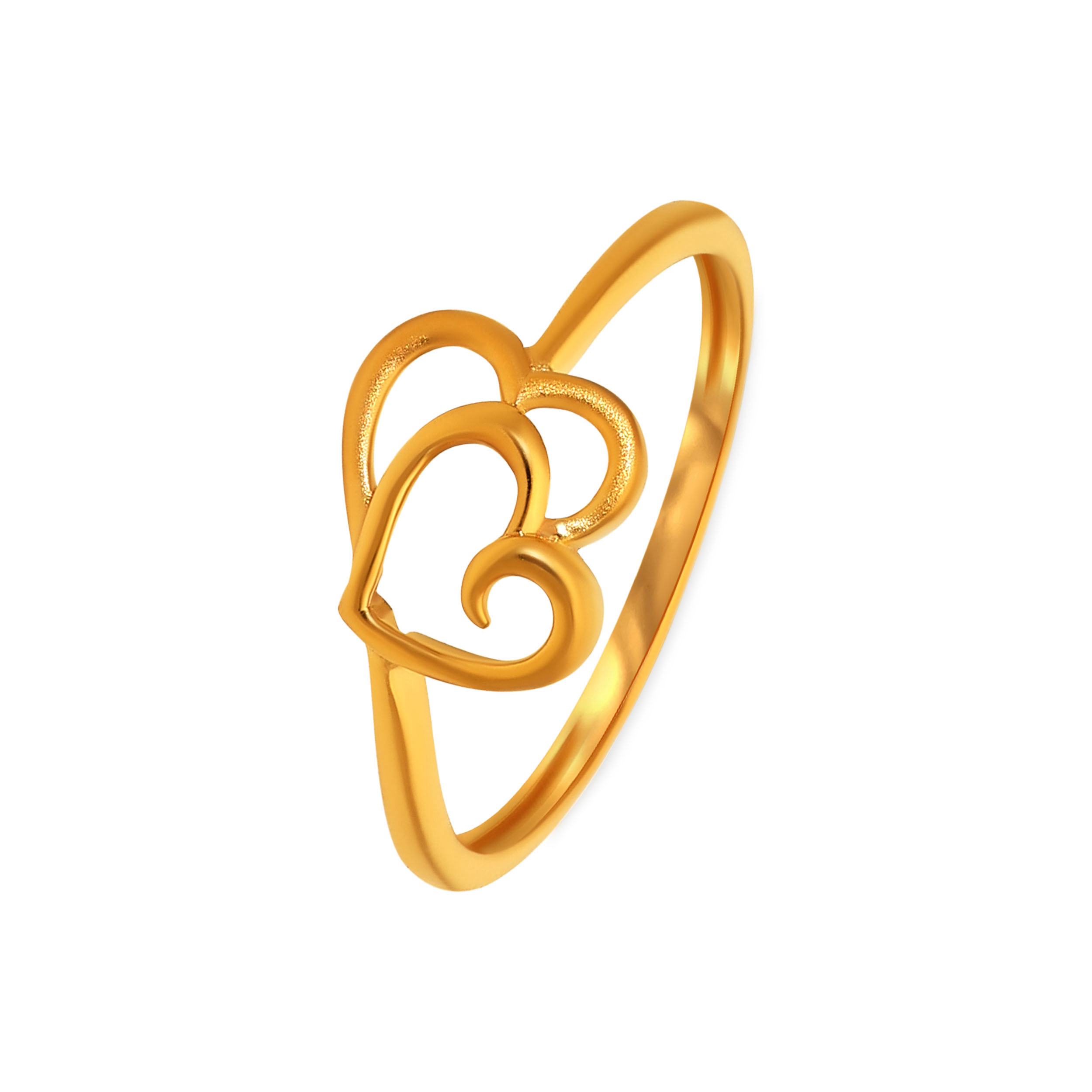 Twin Hearts Of Gold Ring - Senco Gold and Diamonds