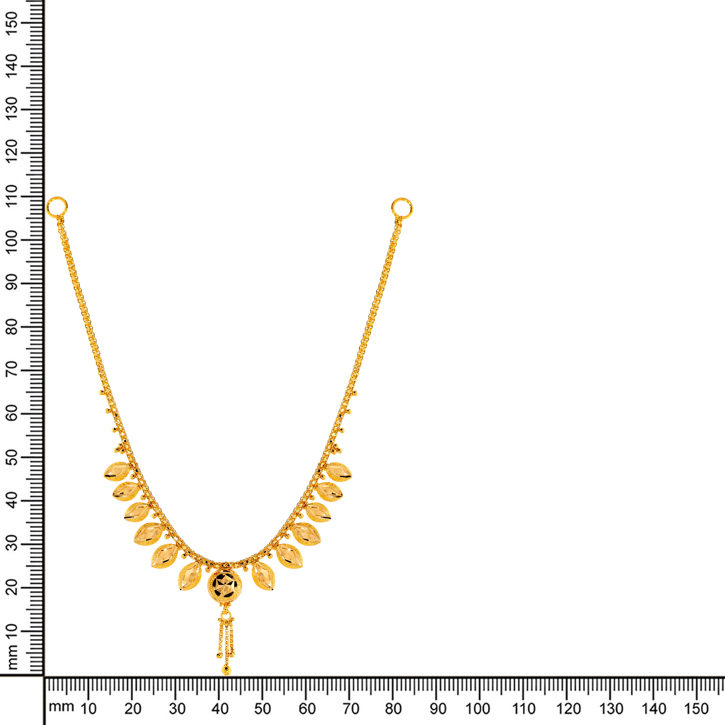 22K Yellow Gold Sleek Necklace-GN-D000709907 - Senco Gold and Diamonds