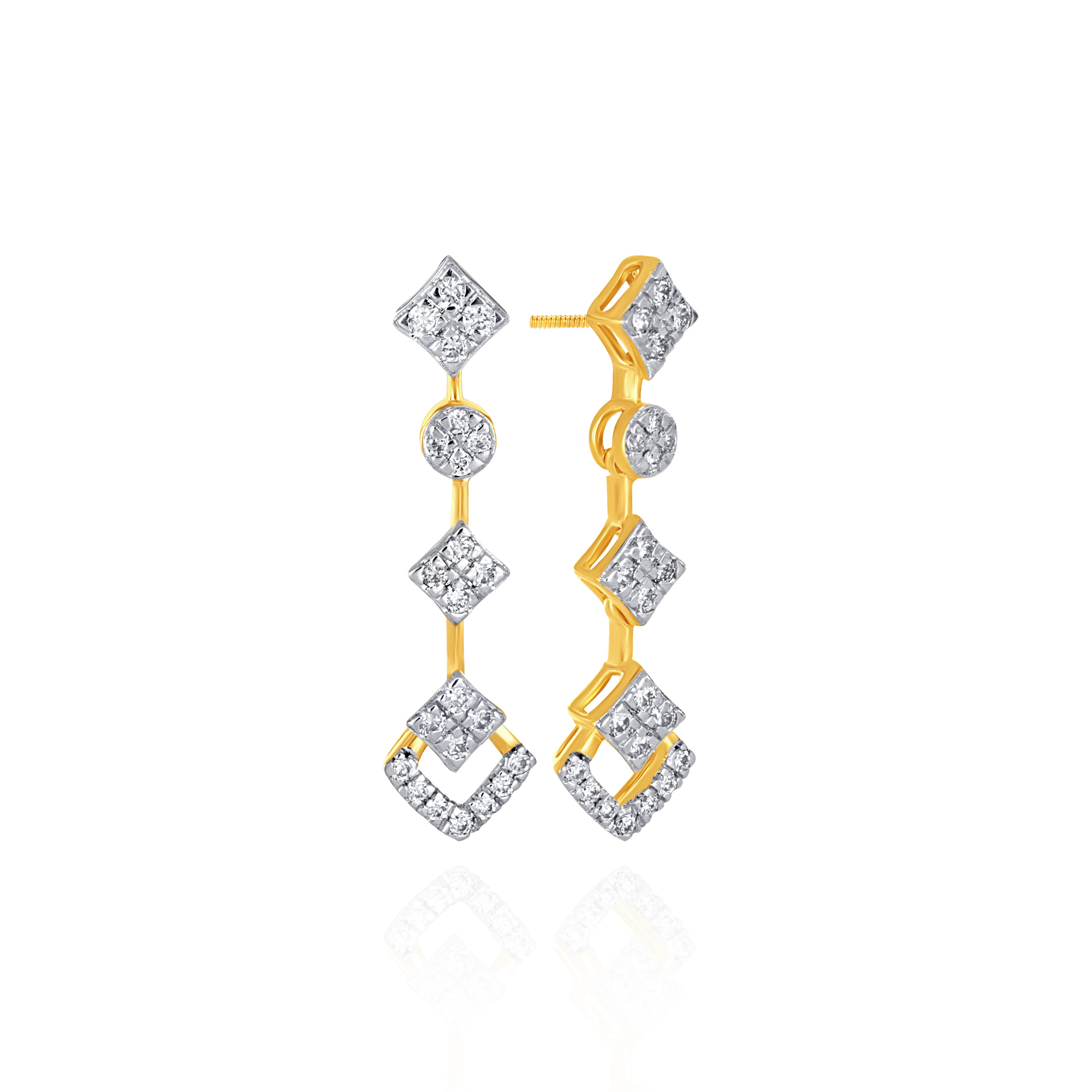 Sculptura Diamond Earrings - Senco Gold and Diamonds