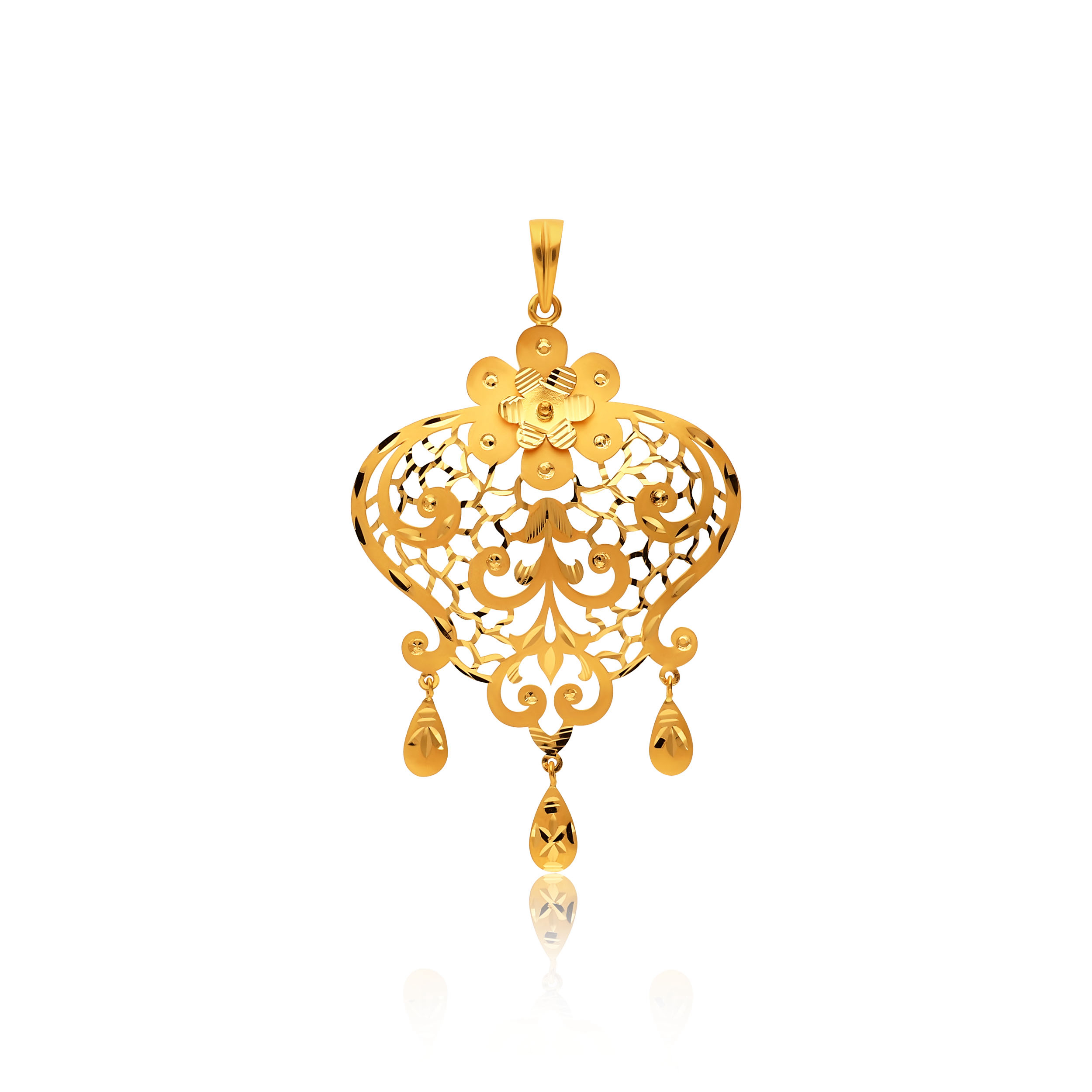 Artisan Heart Gold Pendant - Senco Gold and Diamonds