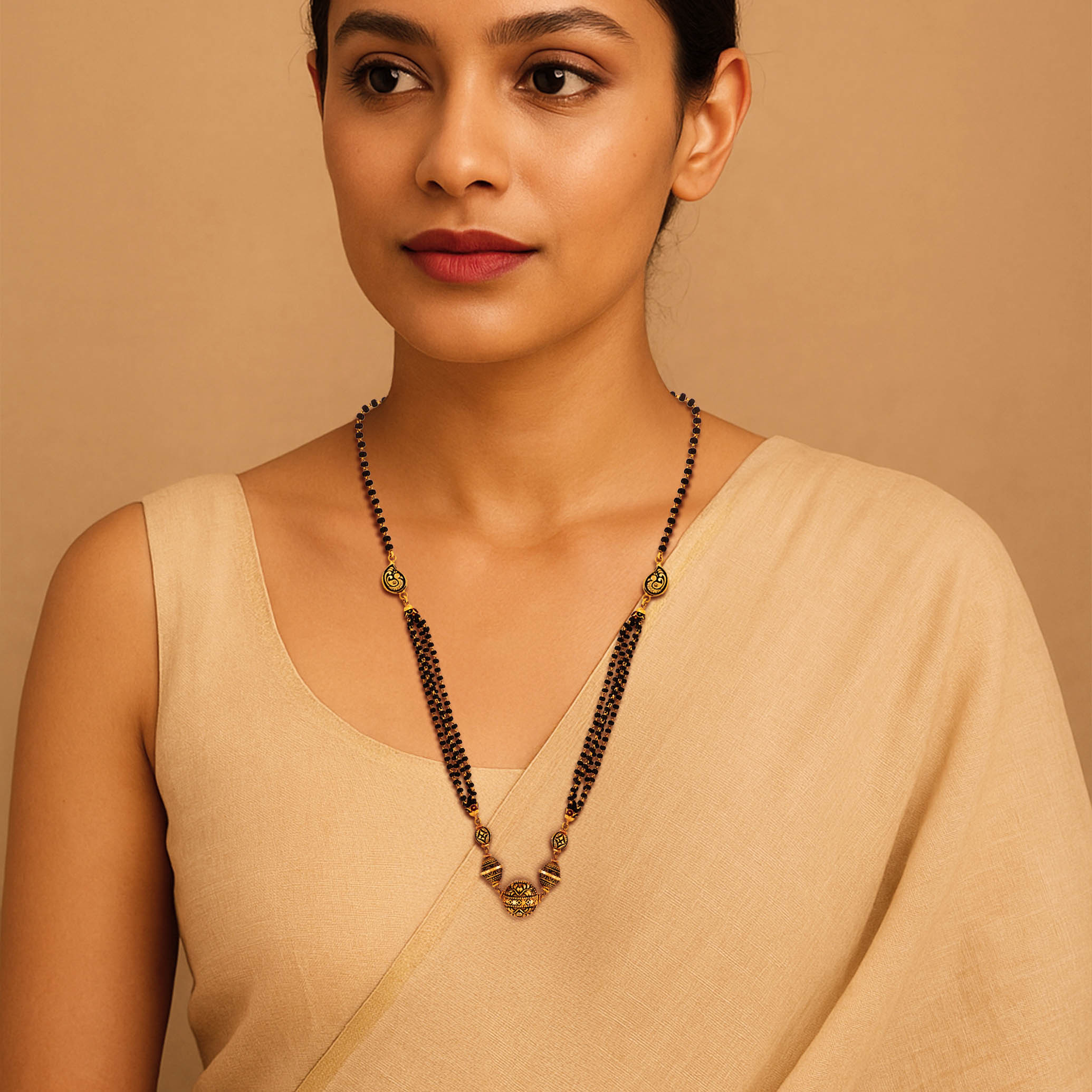 Noir Radiance Gold Mangalsutra - Senco Gold and Diamonds