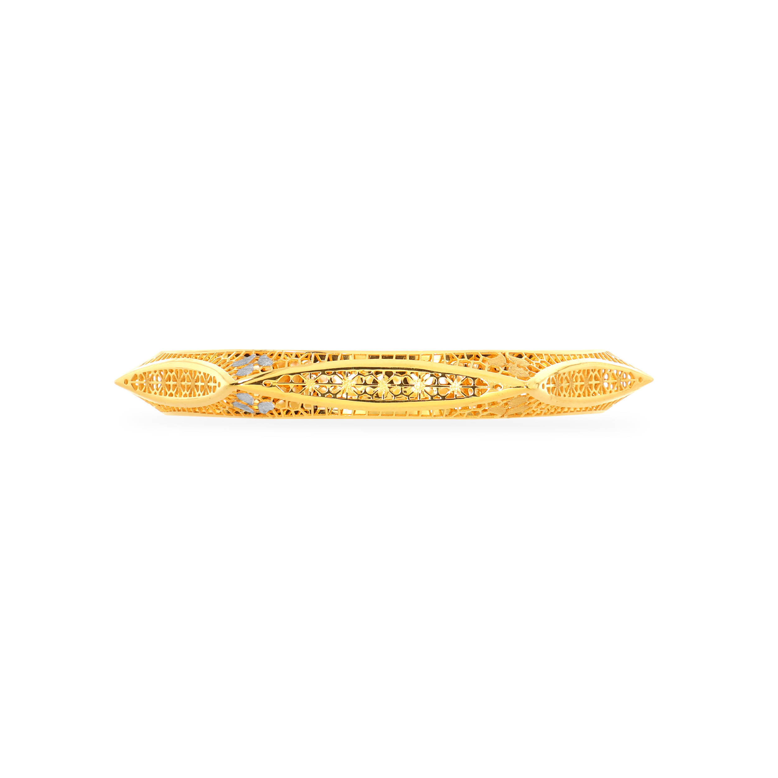 Aesthetic Flair Gold Bangle - Senco Gold and Diamonds