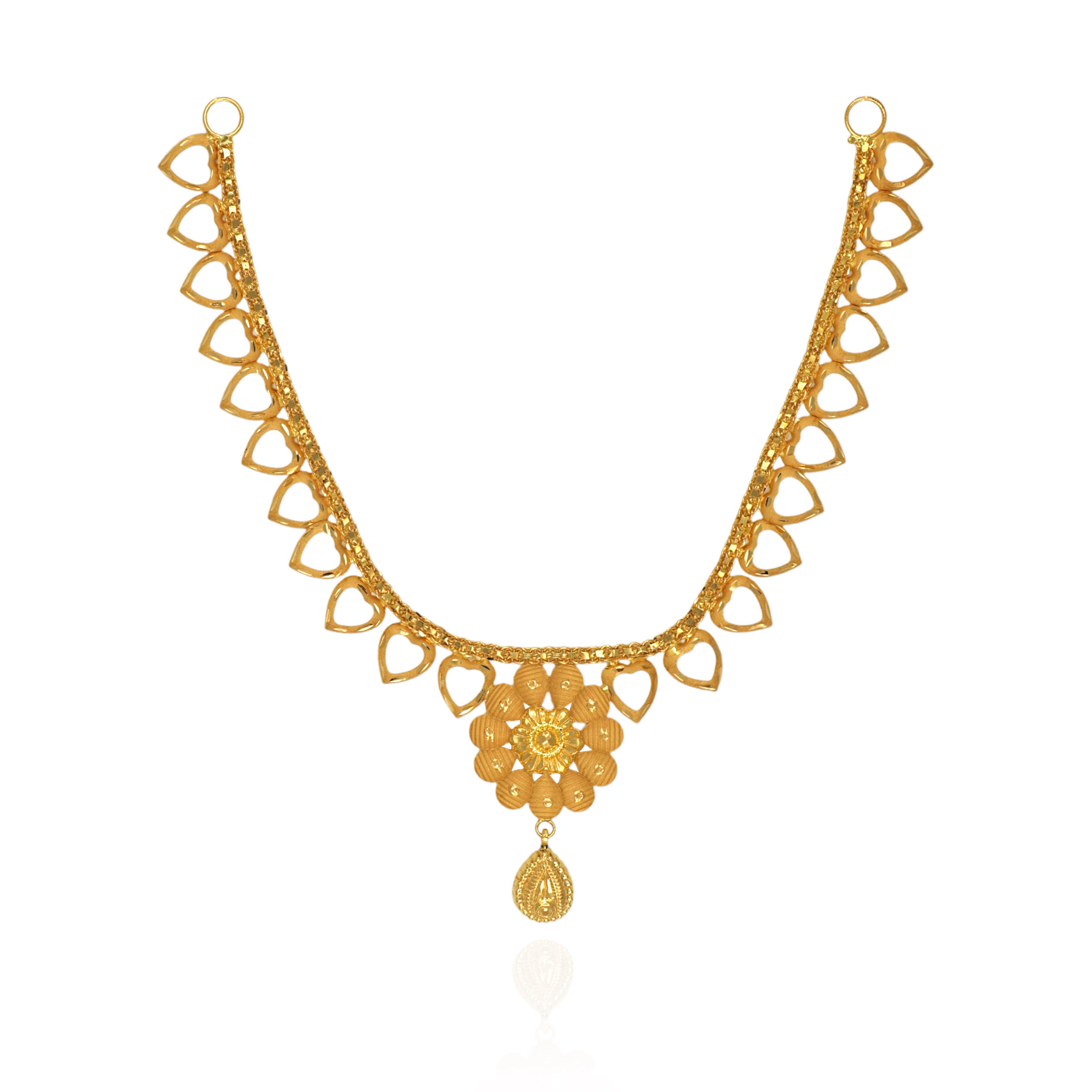 Looped Elegance Floral Gold Necklace - Senco Gold and Diamonds