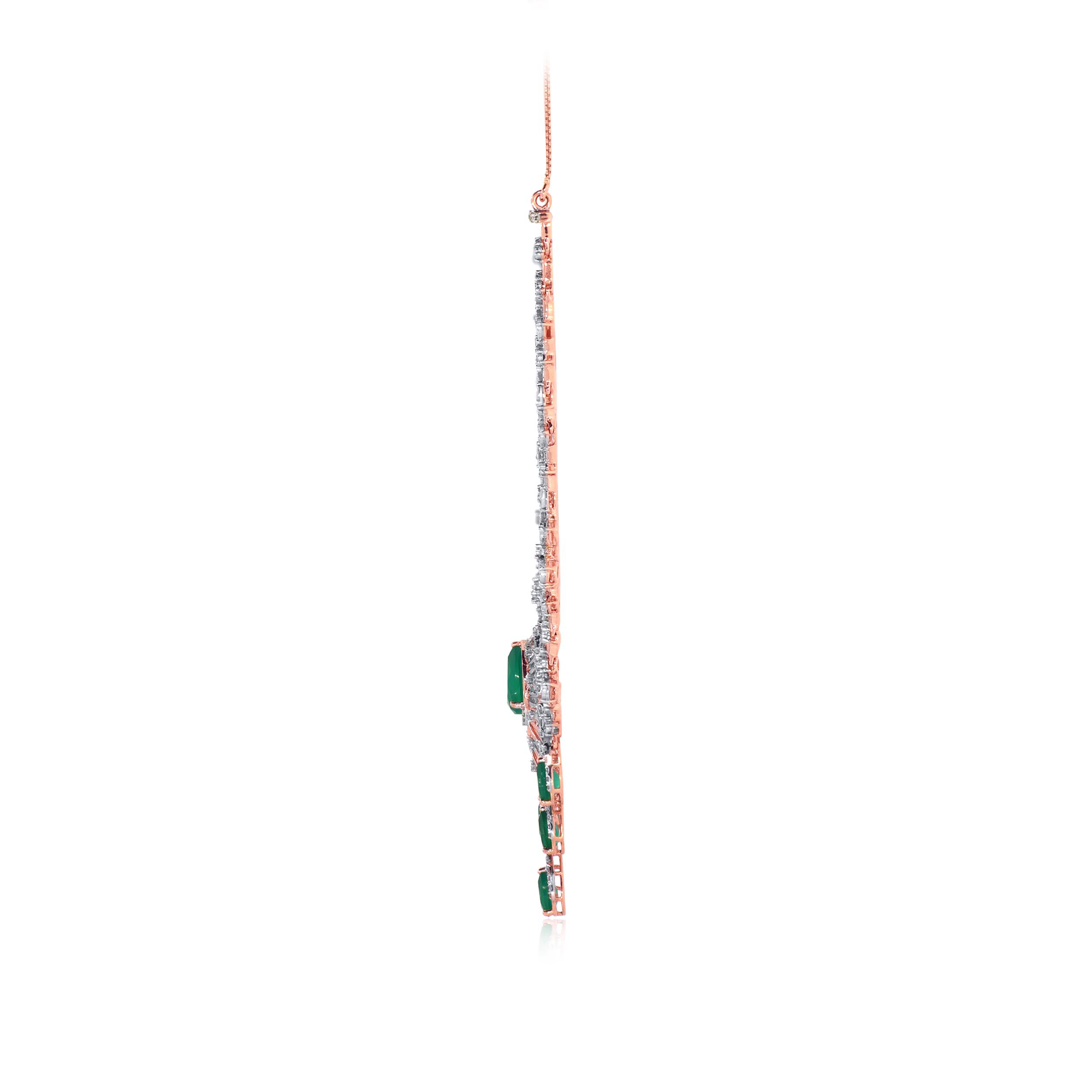 Greeny Splendour Diamond Necklace - Senco Gold and Diamonds