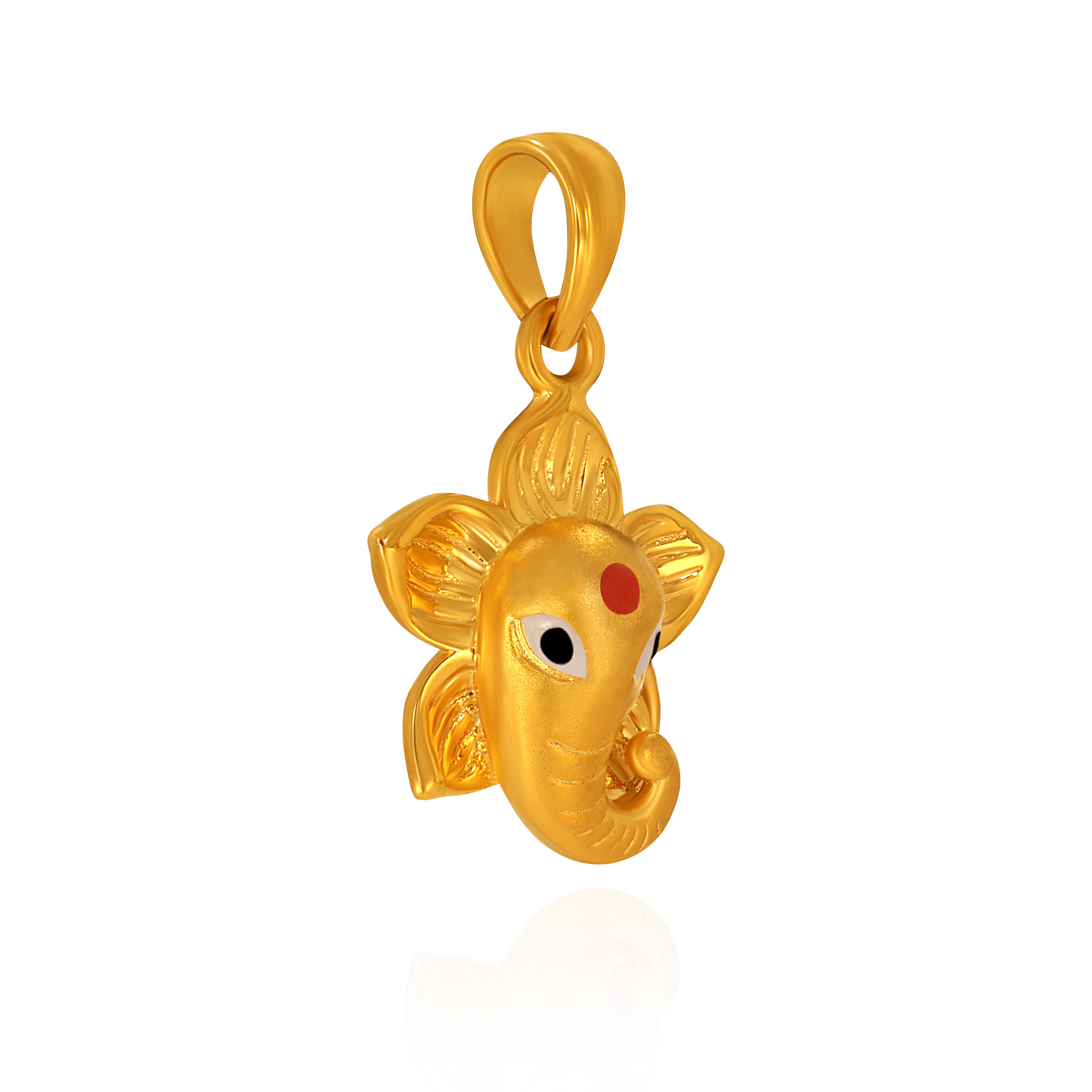 Lotus Aura Ganesh Gold Pendant - Senco Gold and Diamonds