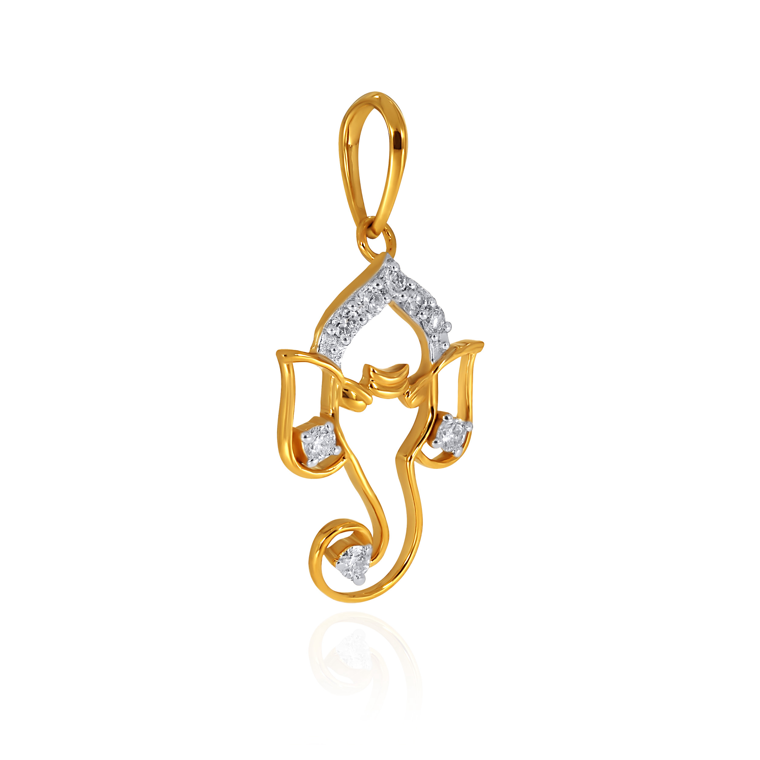 Trendy Blessings Ganesha Diamond Pendant - Senco Gold and Diamonds