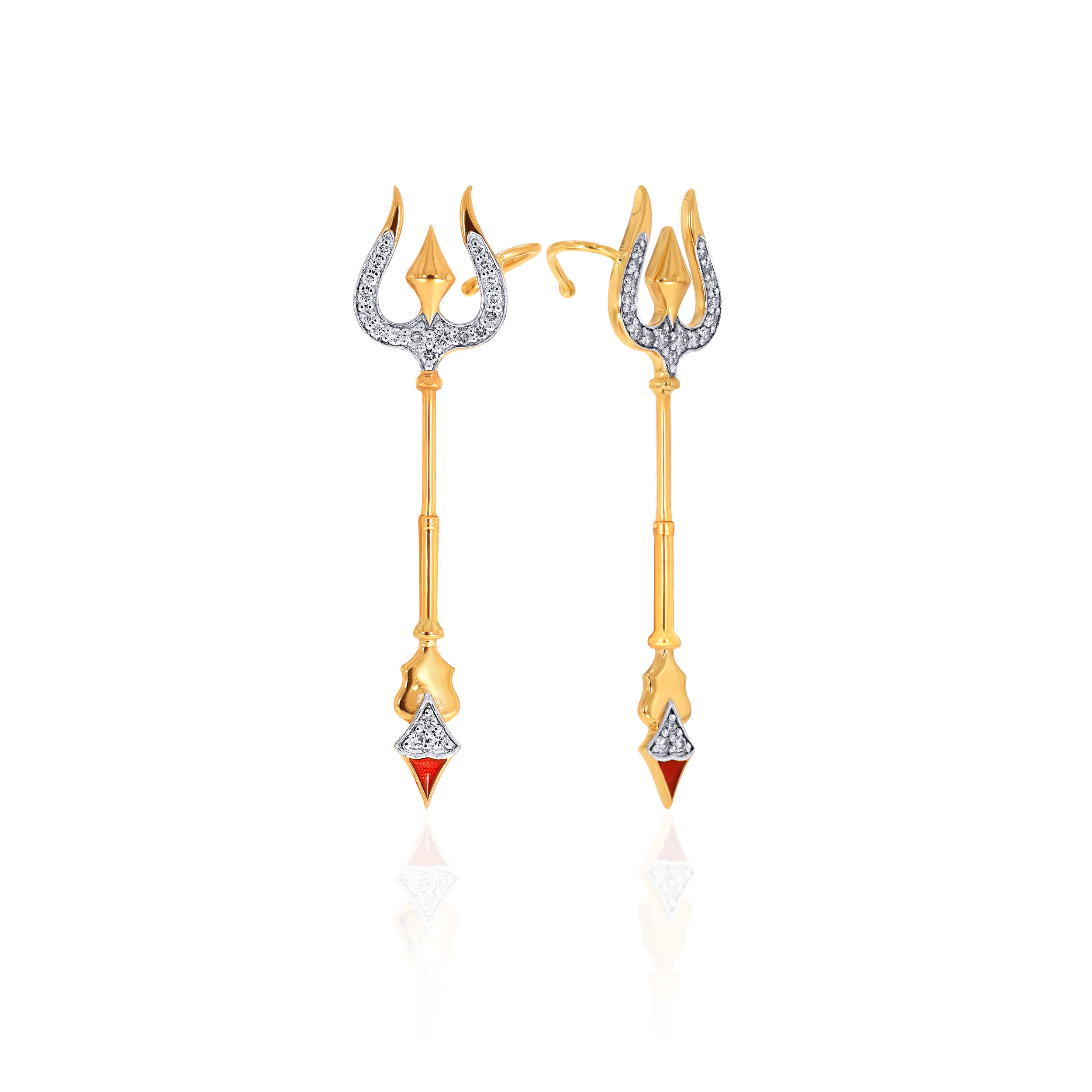 18K Yellow Gold Diamond Earrings-DT-D000784438 - Senco Gold and Diamonds
