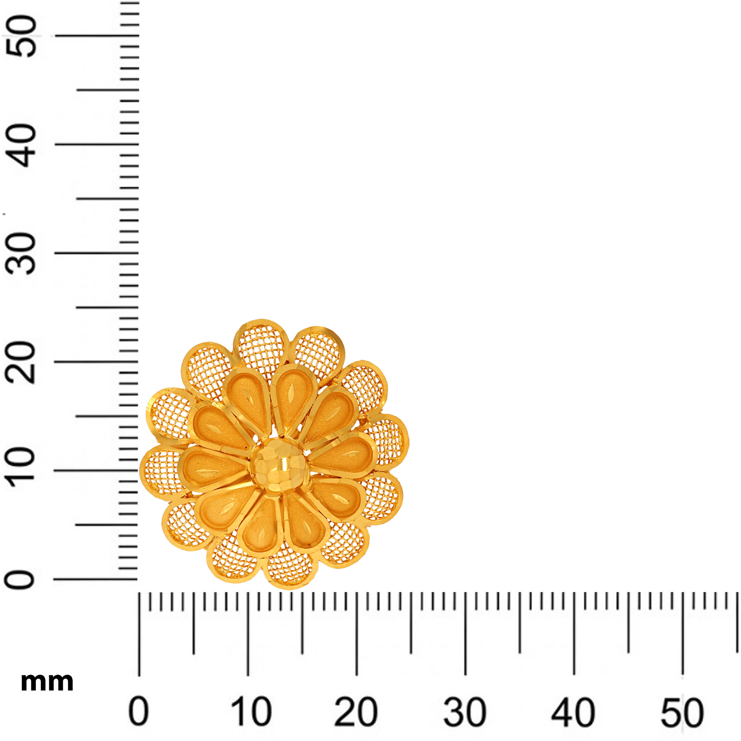 Filigree Floret Gold Studs - Senco Gold and Diamonds