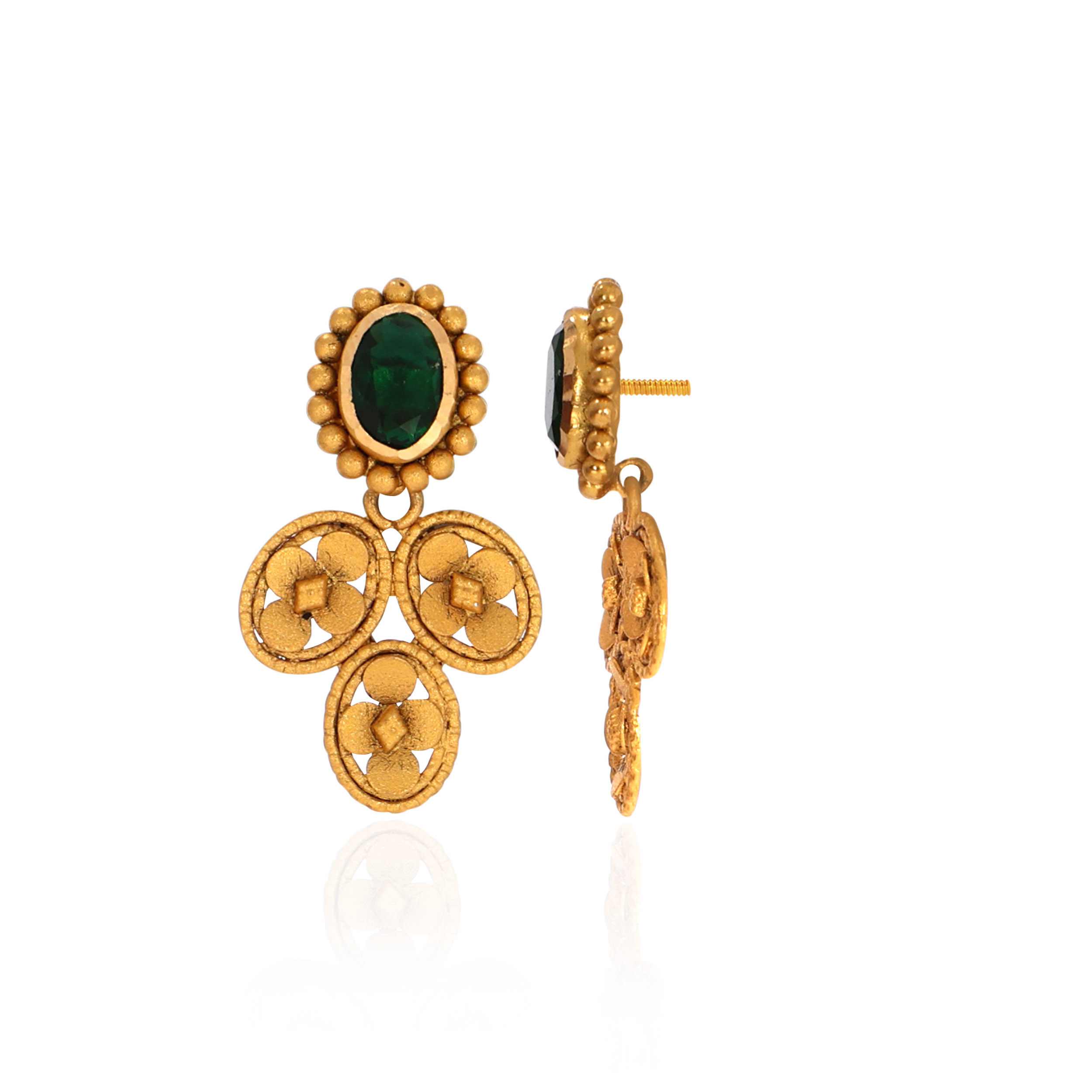 22K Yellow Gold Earrings-GPGN-D000788461 - Senco Gold and Diamonds