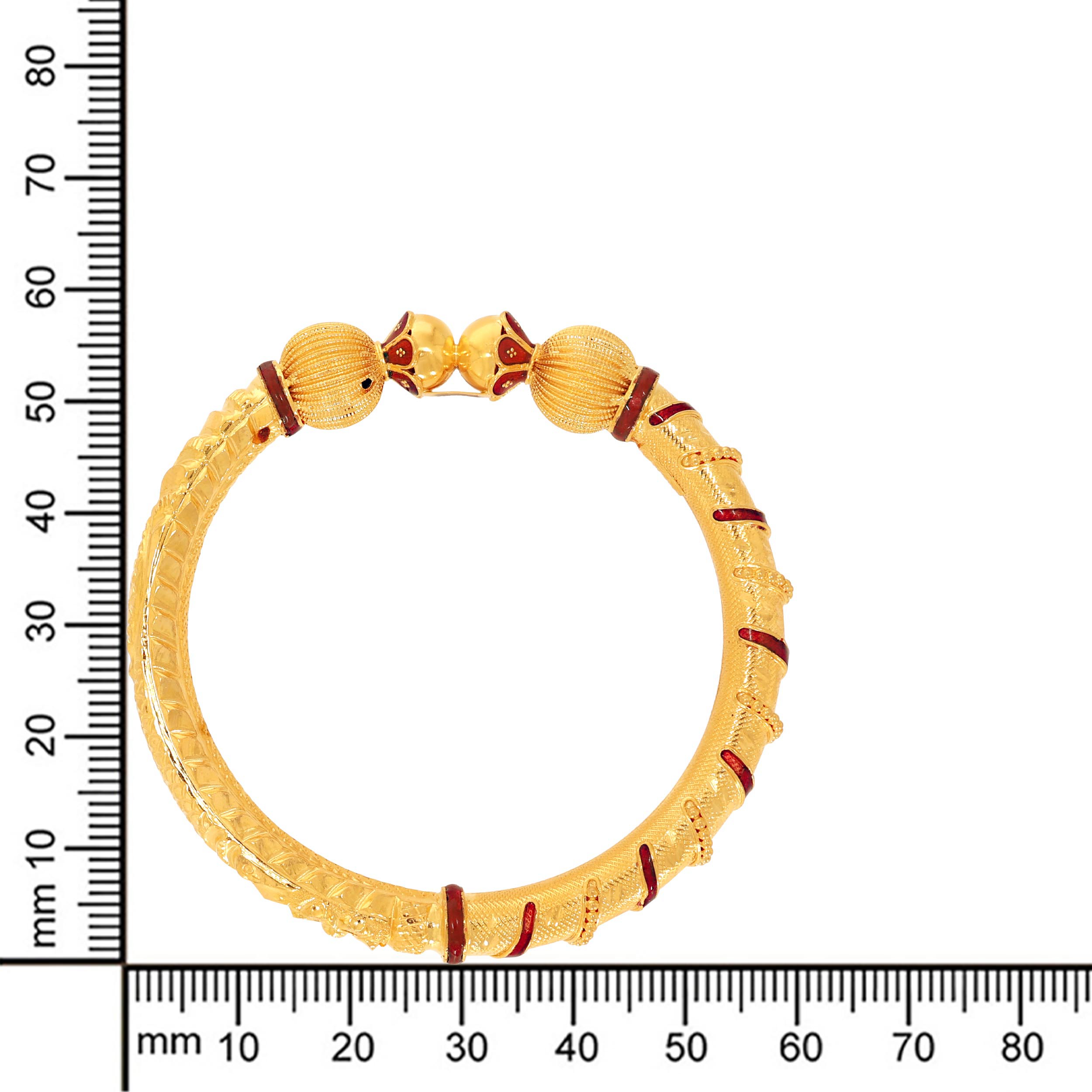 Enchanting Elegance Gold Mukh Bangle - Senco Gold and Diamonds