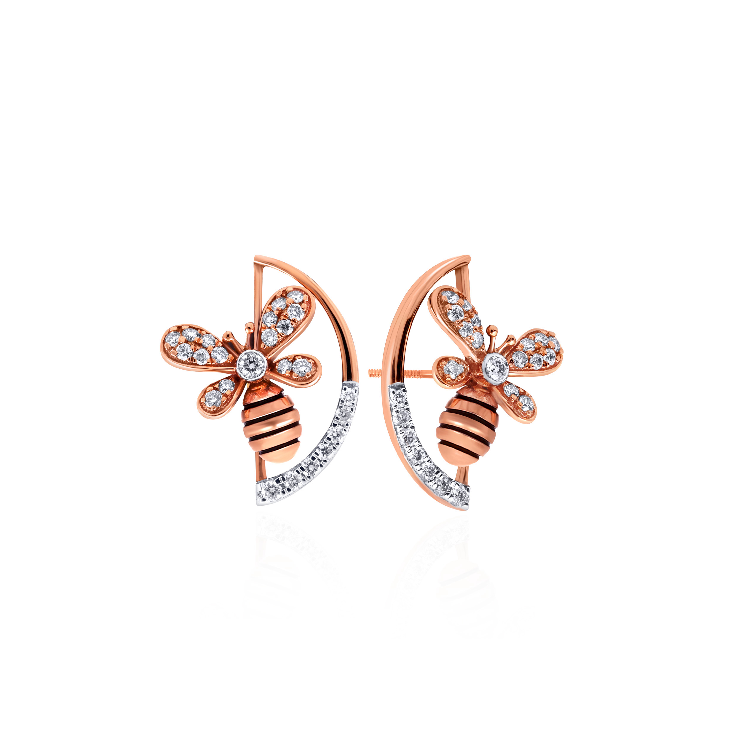 Queenly Bee Diamond Studs - Senco Gold and Diamonds