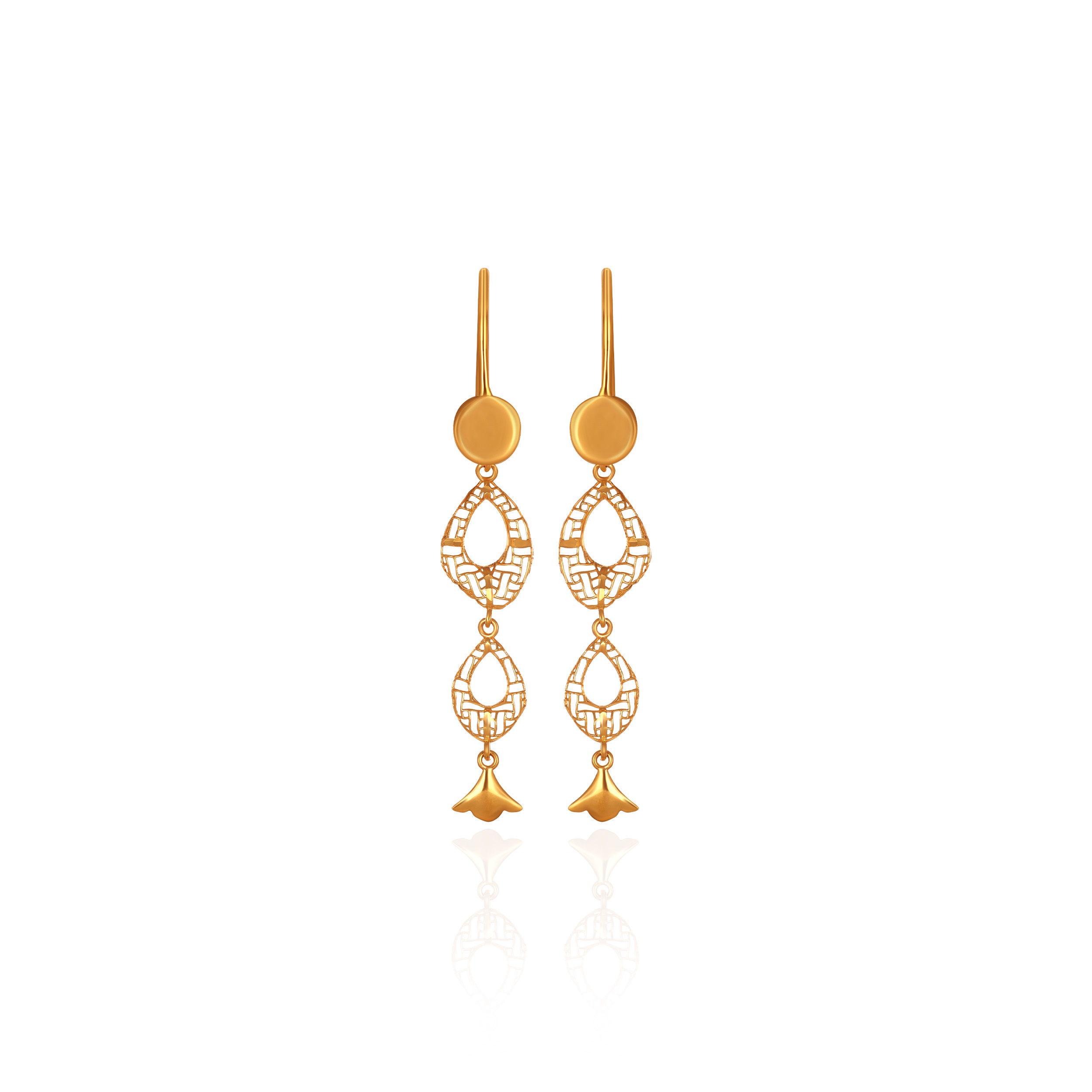 Dreamy Droplets Gold Hoop Earrings - Senco Gold and Diamonds