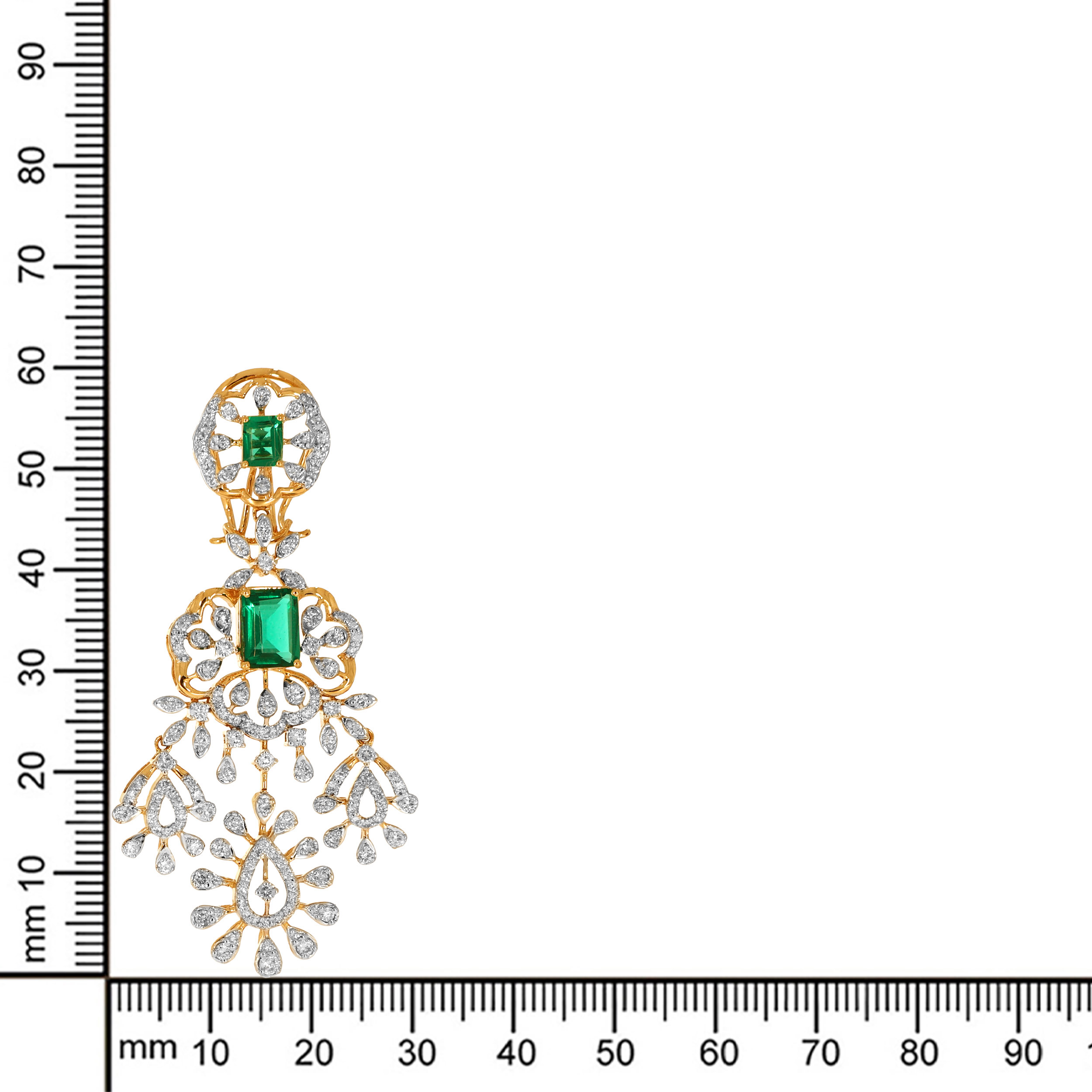 14K Yellow Gold Diamond Drop Earrings-DTGN-D000786046 - Senco Gold and Diamonds