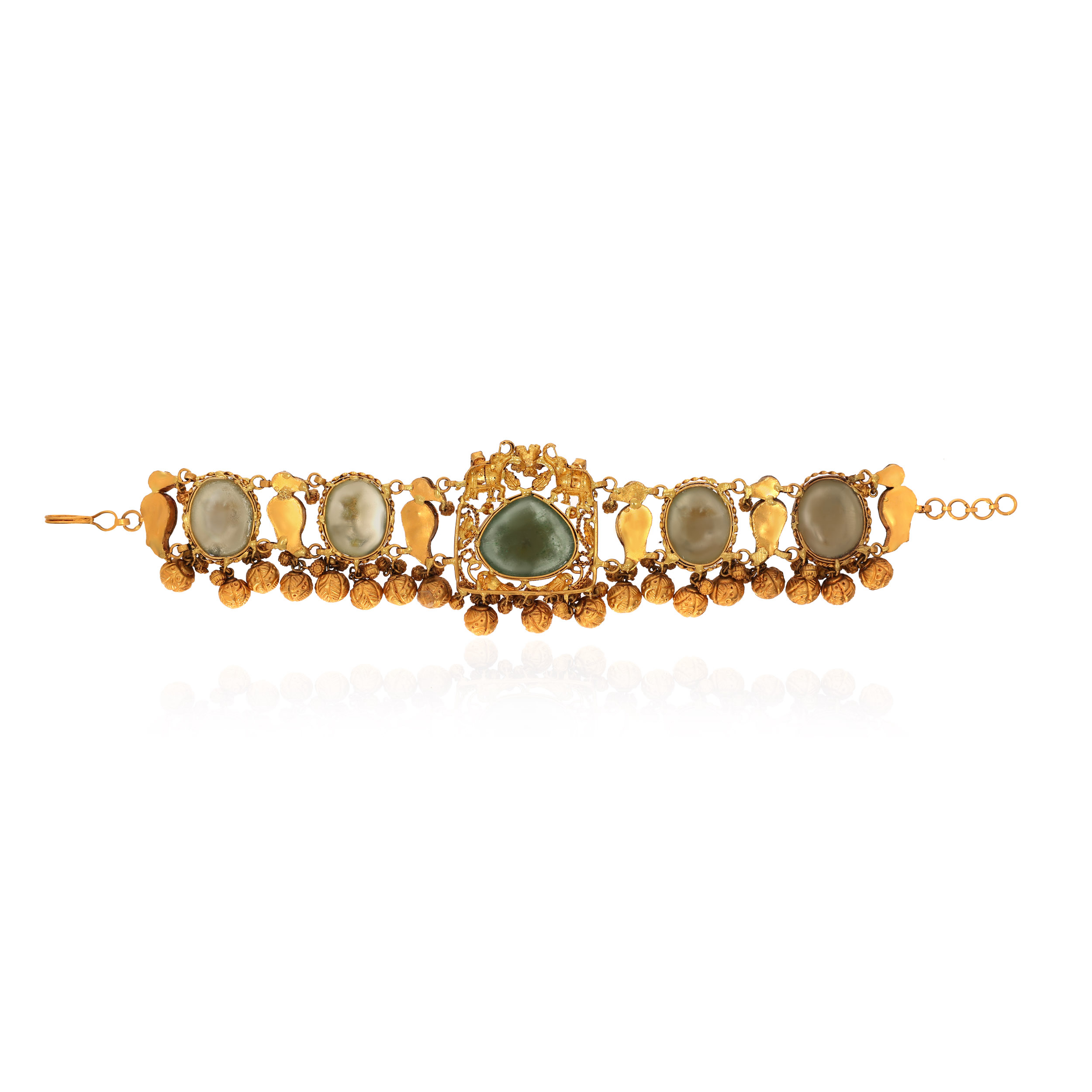 22K Yellow Gold Kundan Necklace-GN-D000788413 - Senco Gold and Diamonds