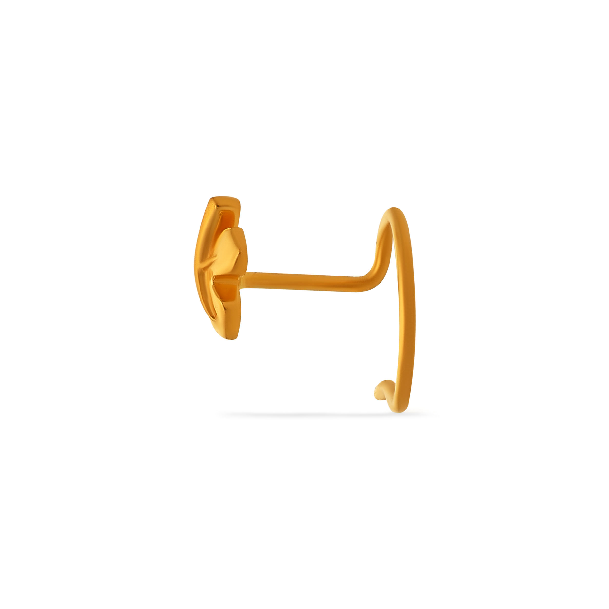 Serene Flora Gold Nose Pin - Senco Gold and Diamonds