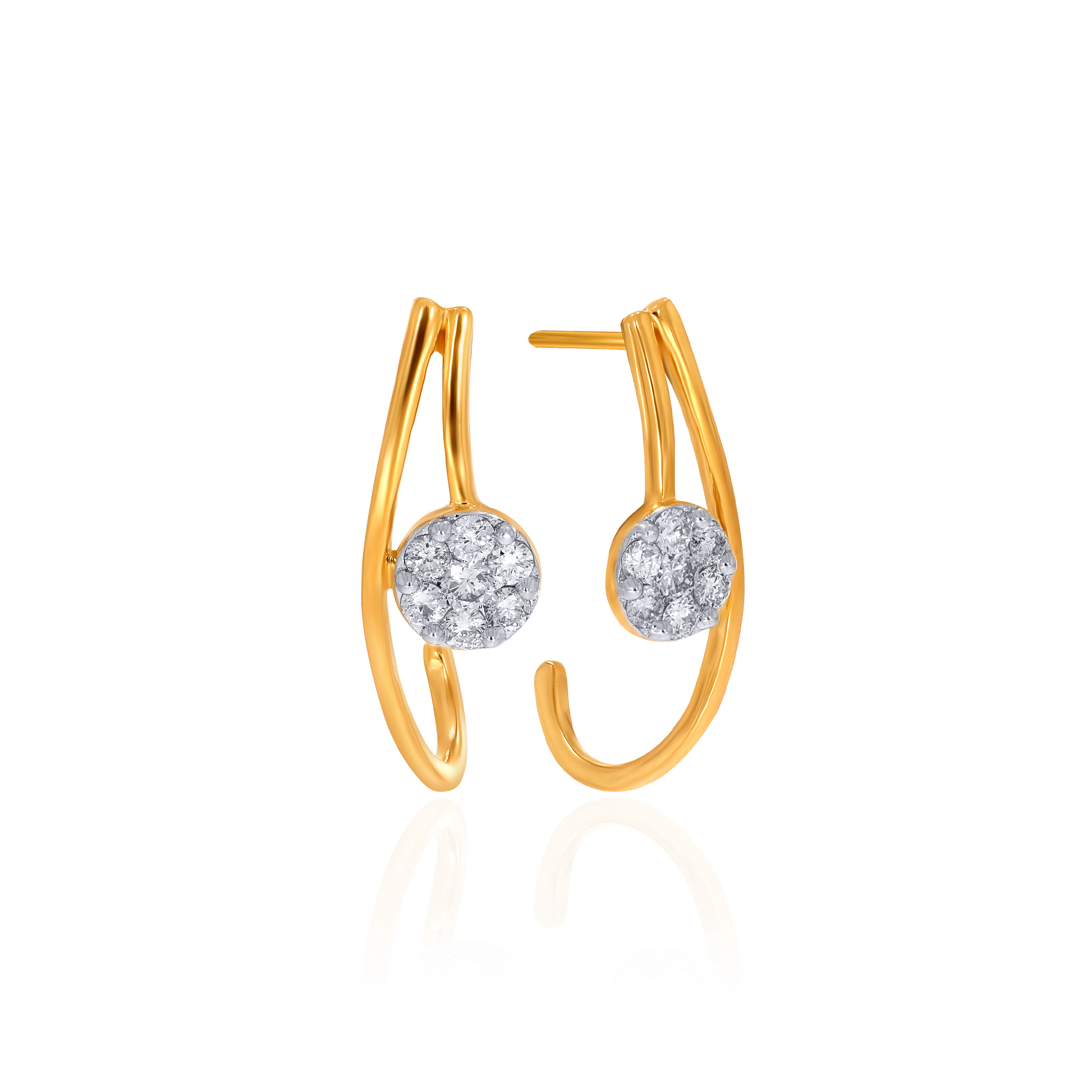 Luminous Grace Diamond Hoop Earrings - Senco Gold and Diamonds