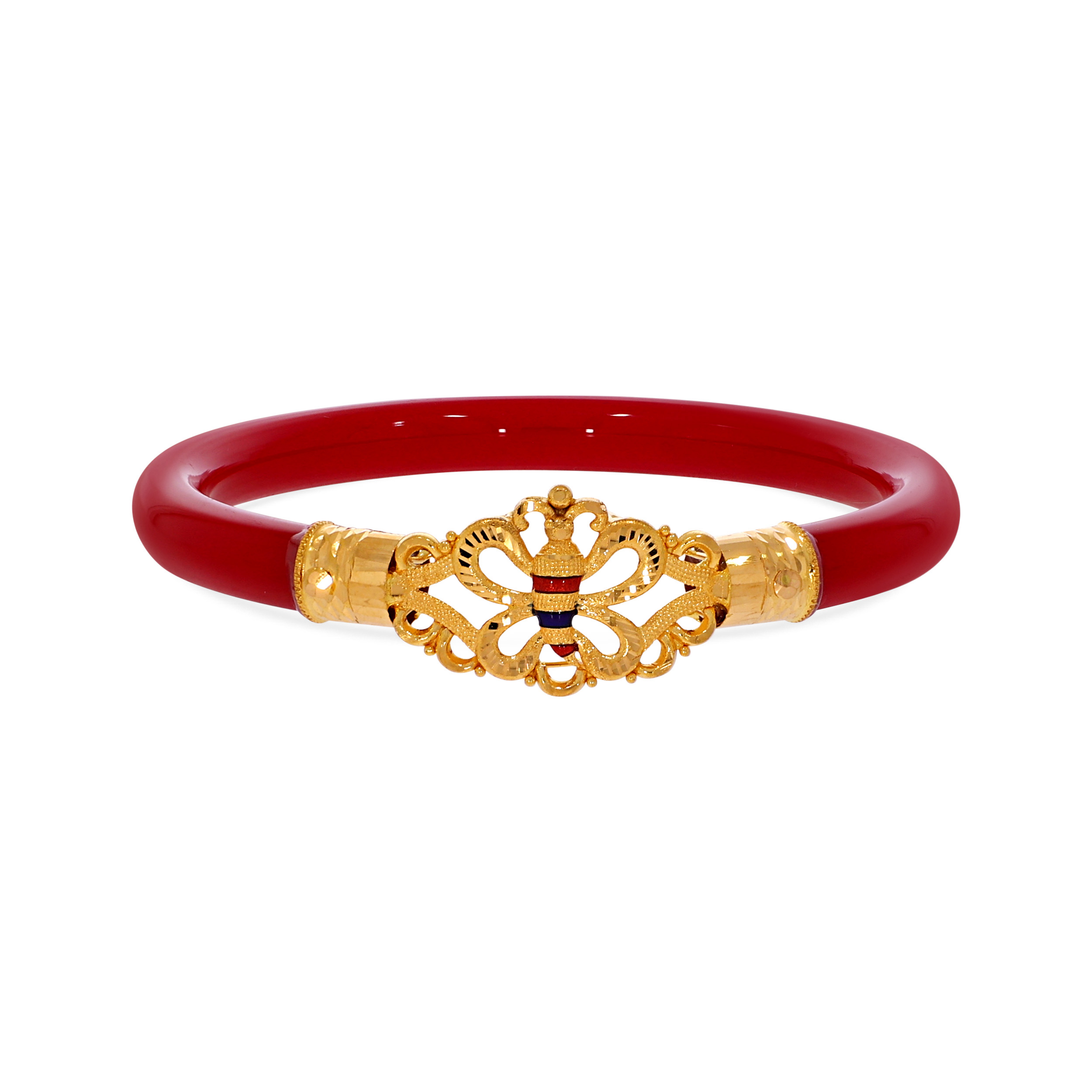 Vibrant Meenakari Ethnic Gold Pola Bangle - Senco Gold and Diamonds