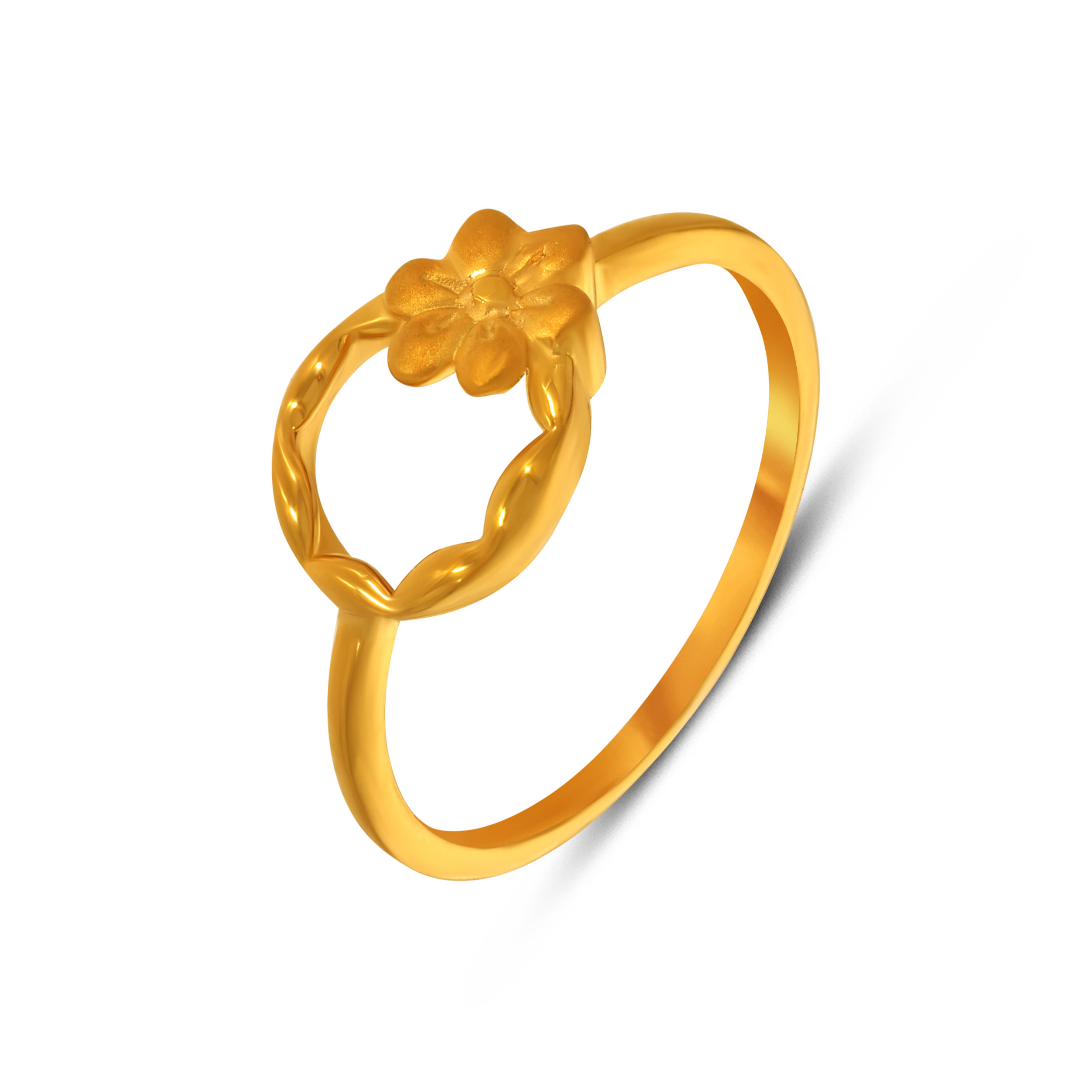 Petite Blossom Loop Gold Ring - Senco Gold and Diamonds