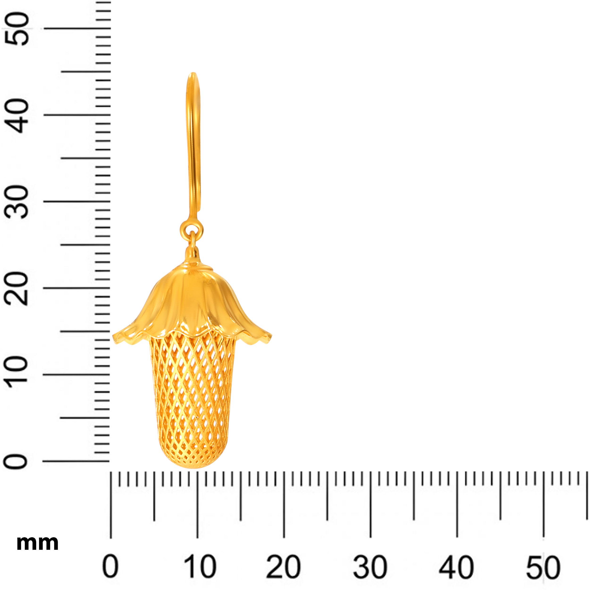 Nature's Wonder Gold Hook Earrings - Senco Gold and Diamonds