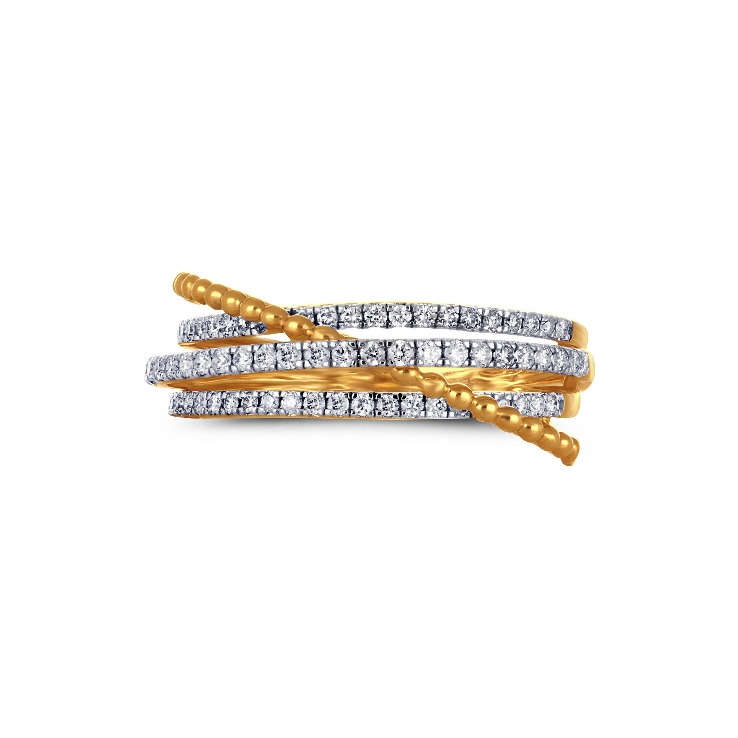 Crescent Layers Diamond Ring alternate view 1