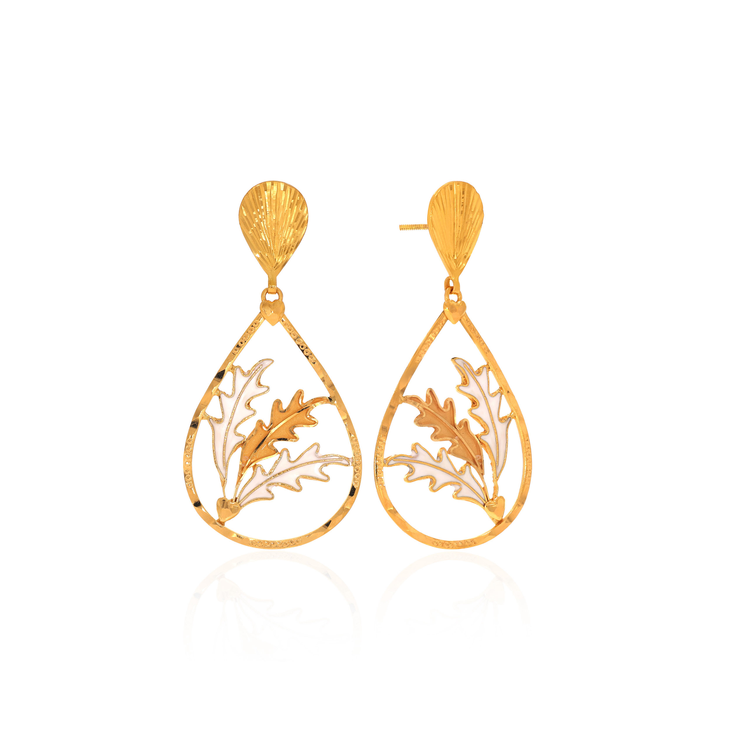 22K Yellow Gold Drop Earrings-GP-D000782696 - Senco Gold and Diamonds