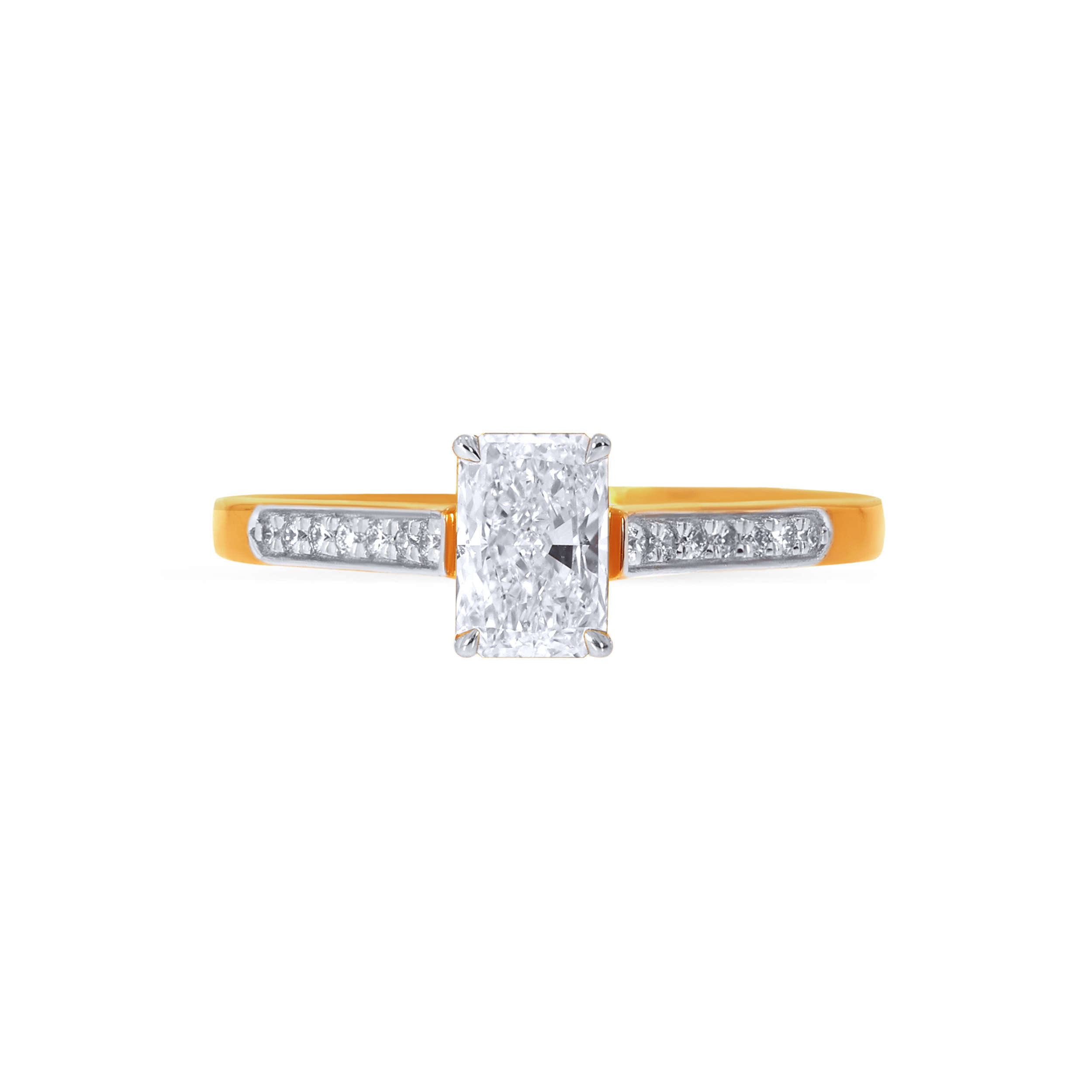 18K Yellow Gold Solitaire Ring-DLR-D000770010 - Senco Gold and Diamonds