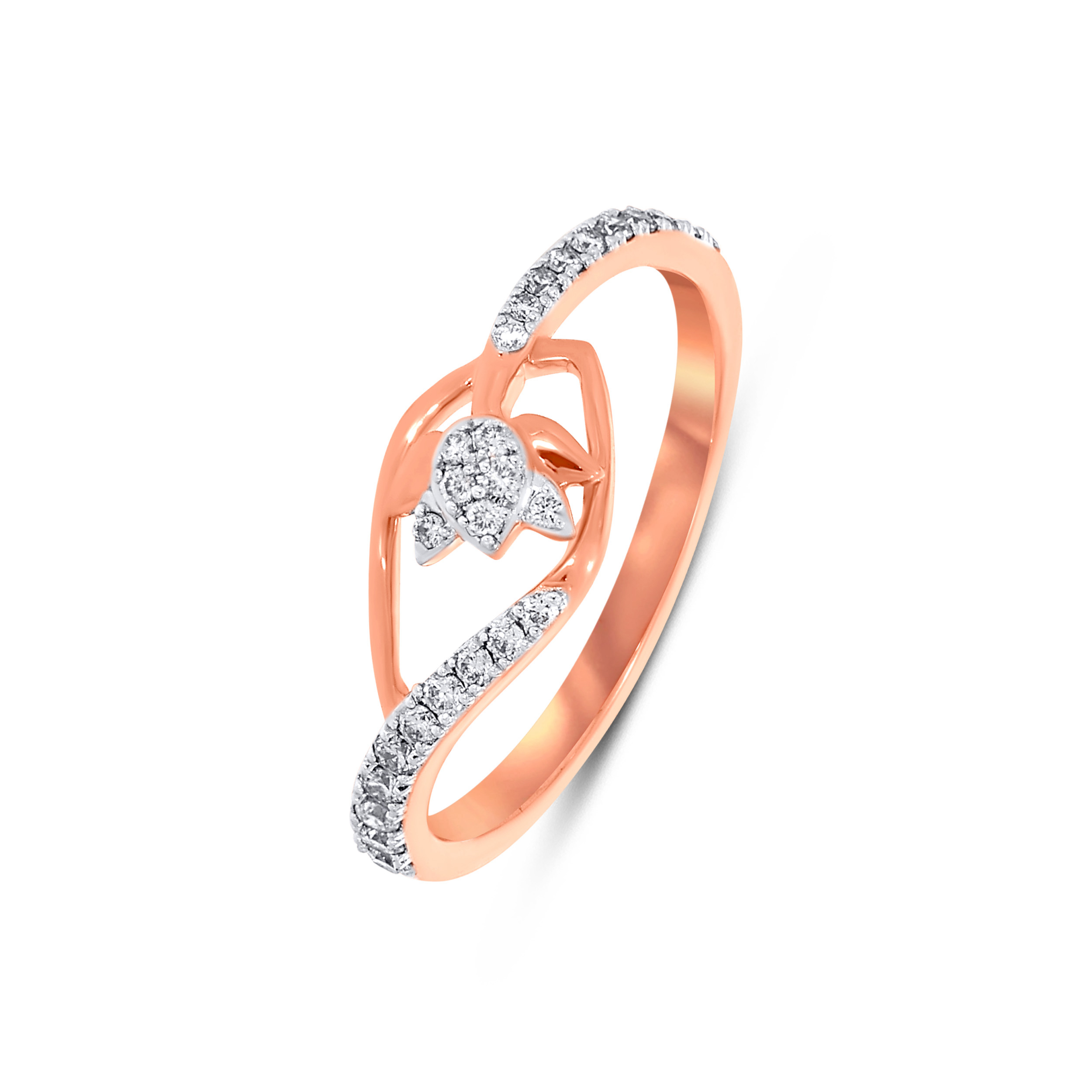 Shimmering Petal Diamond Ring - Senco Gold and Diamonds
