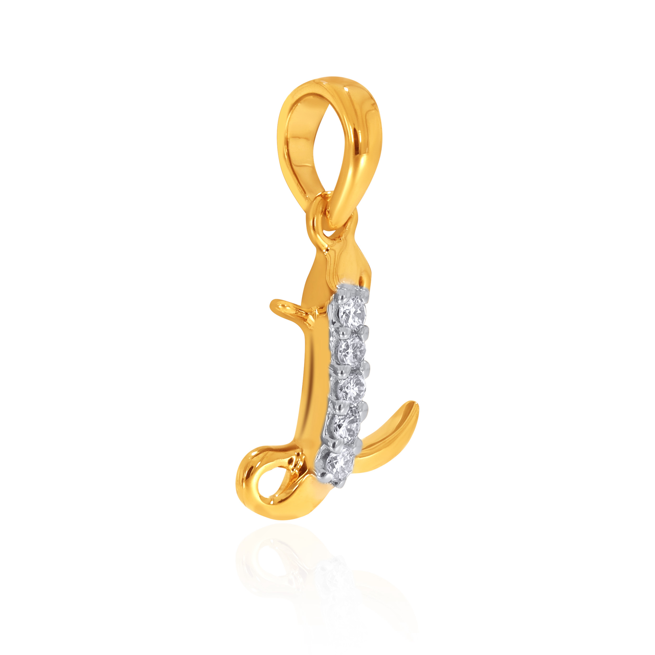 Embellished L-initital Diamond Pendant - Senco Gold and Diamonds