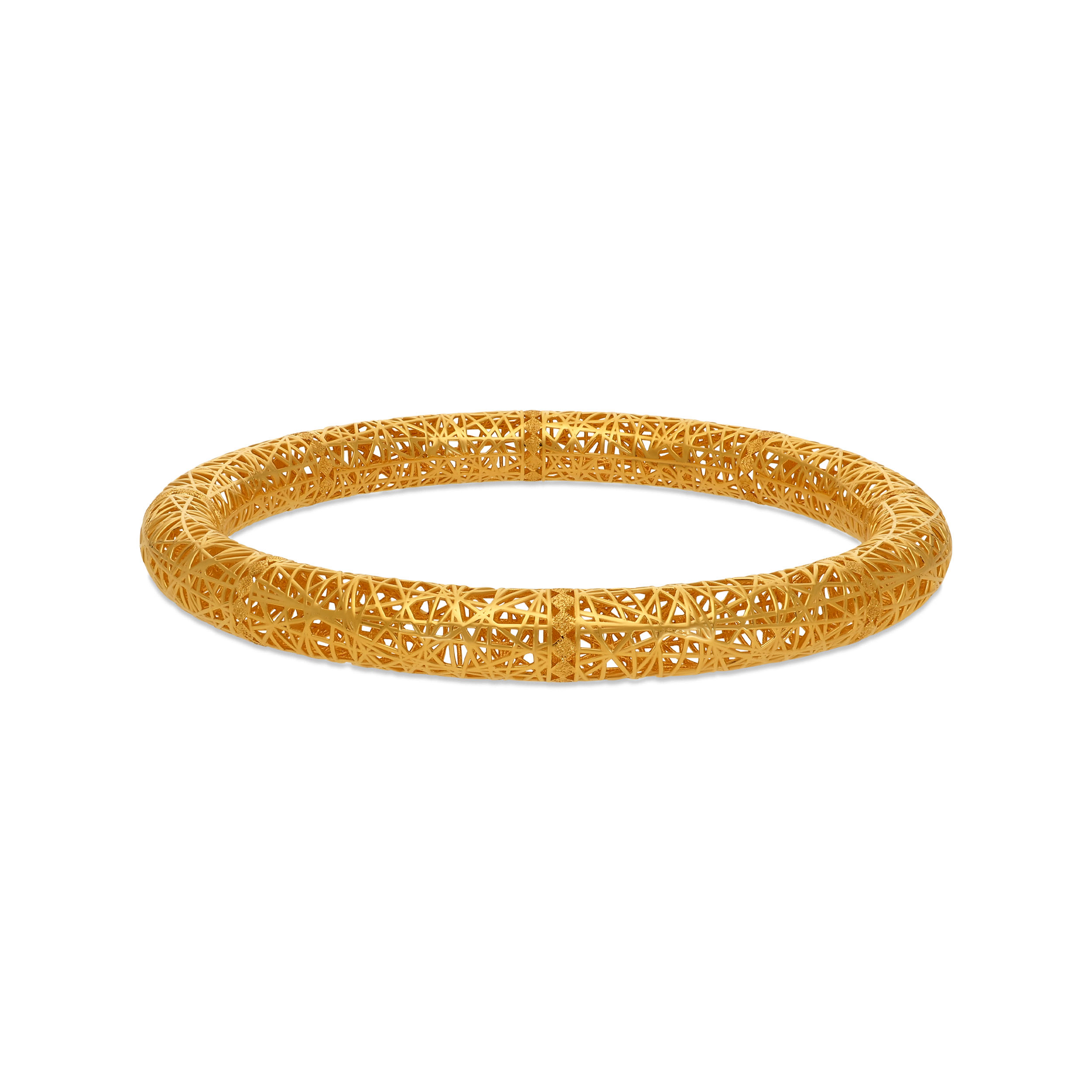 Regal Lace Weave Gold Bangle - Senco Gold and Diamonds