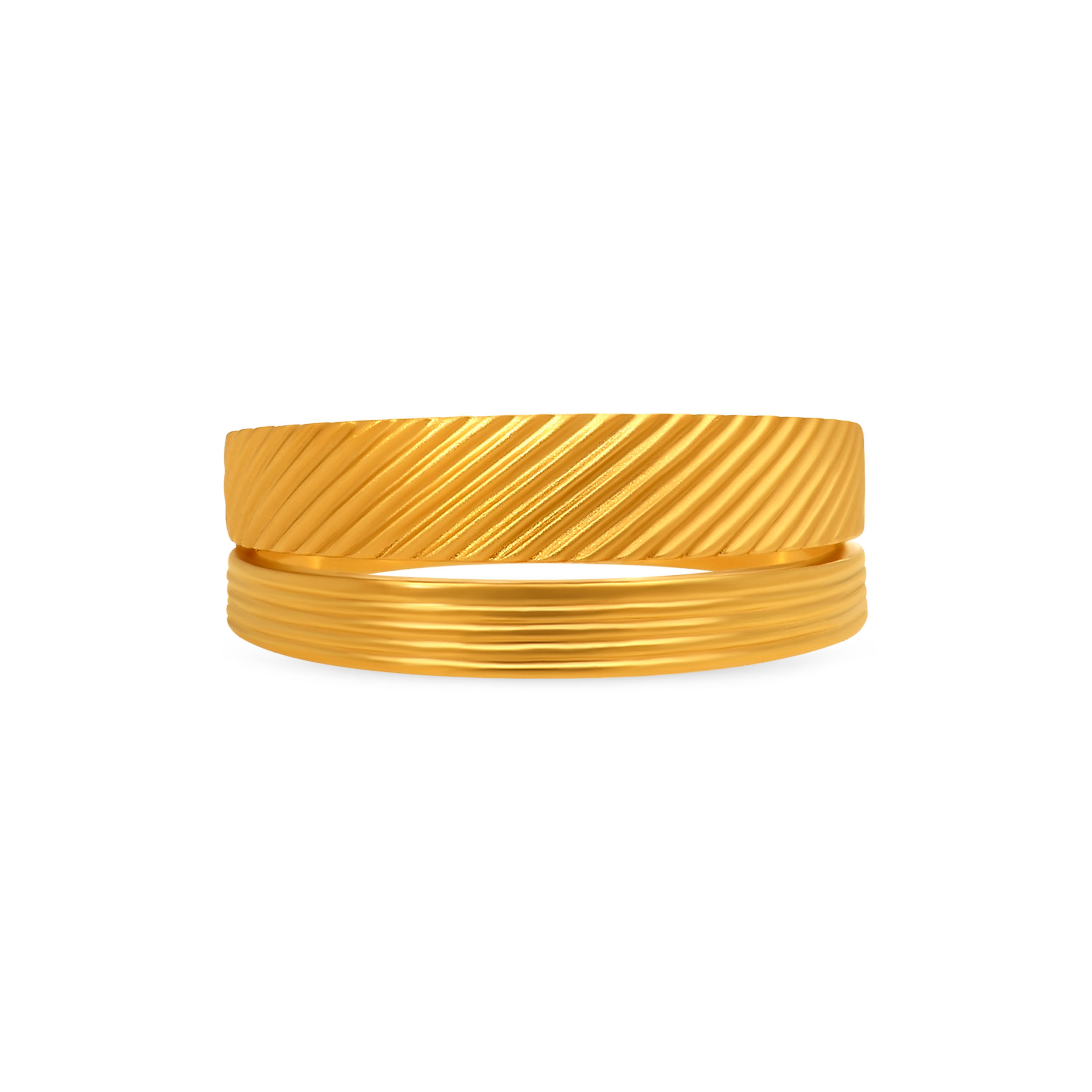 Edge-Cut Men's Gold Ring - Senco Gold and Diamonds