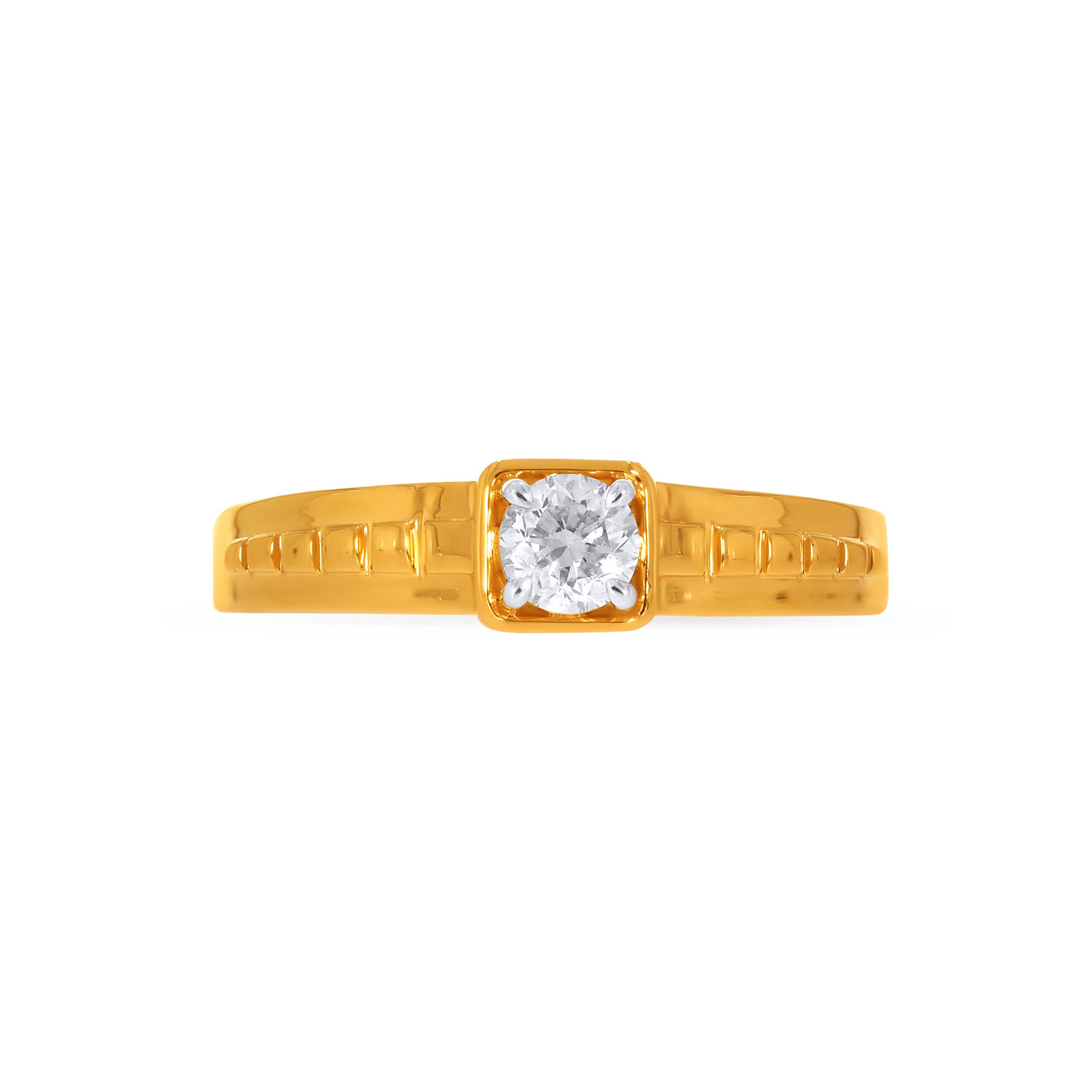 18K Yellow Gold Men Solitaire Ring-DGR-D000769726 - Senco Gold and Diamonds