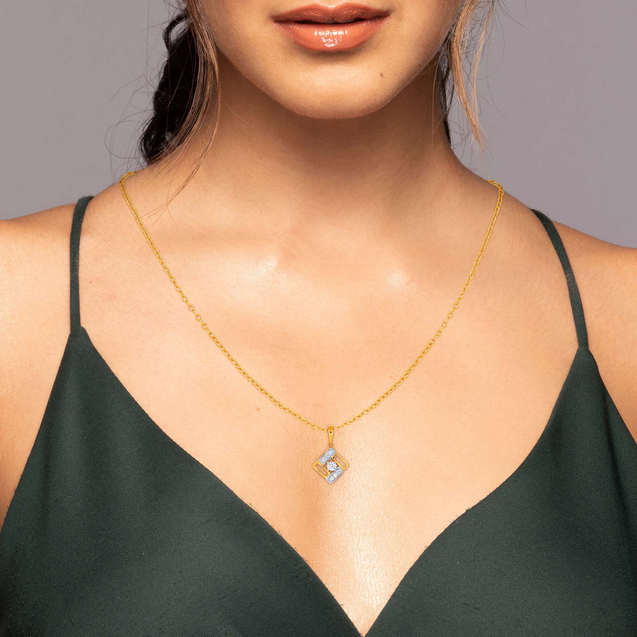 Timeless Luminescence Solitaire Pendant - Senco Gold and Diamonds