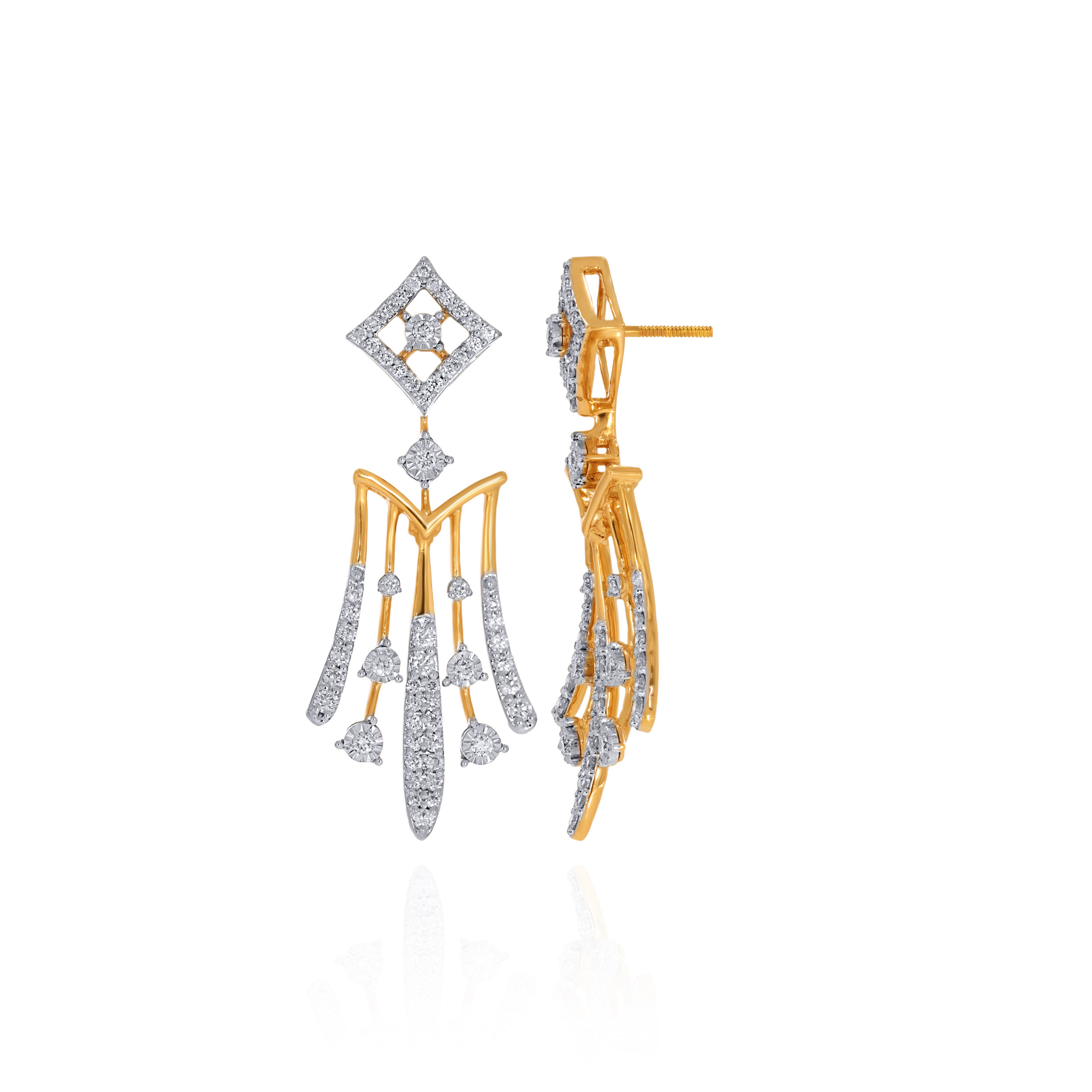 Lustrefall Diamond Earrings - Senco Gold and Diamonds