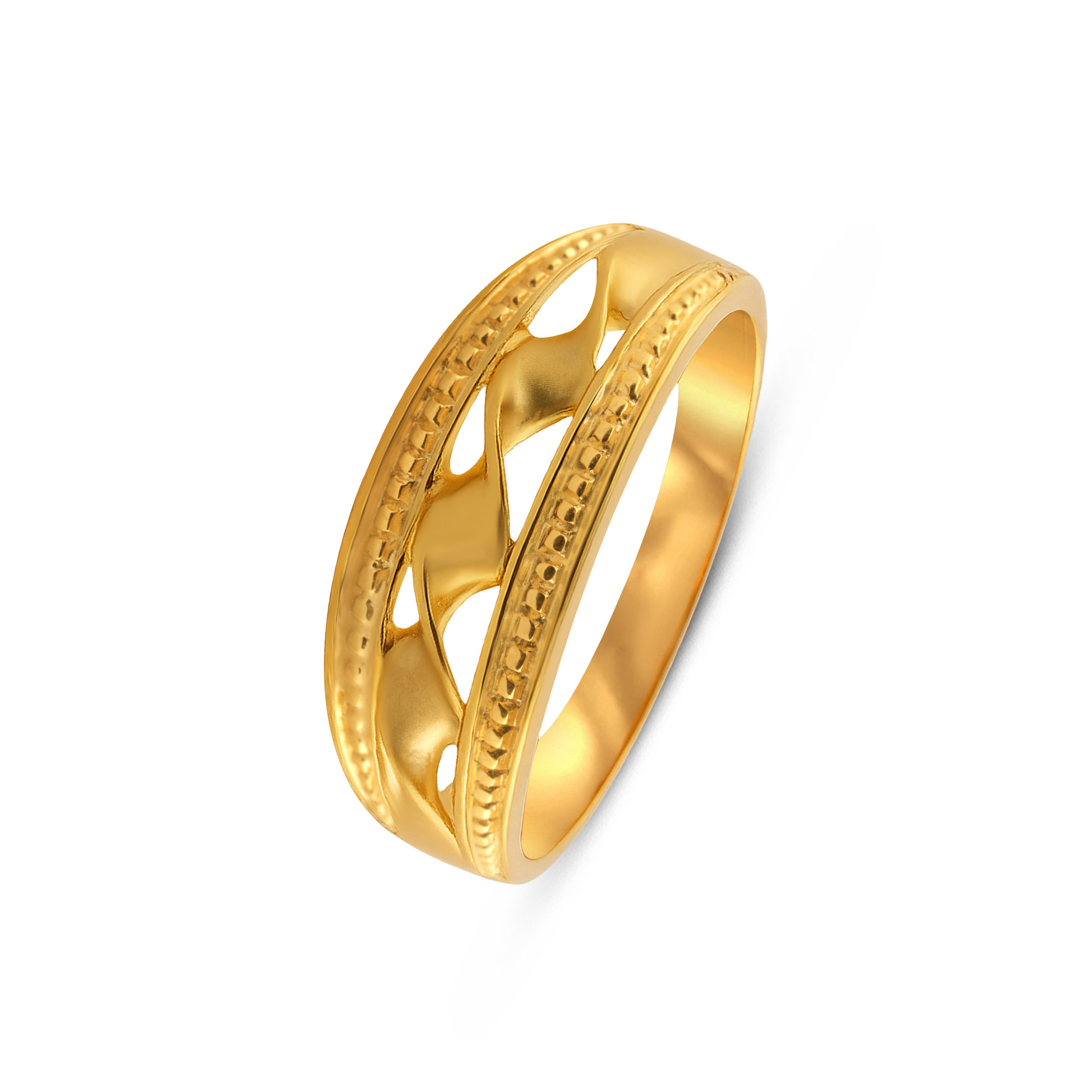 Artistic Swirl Cut-Out Gold Ring - Senco Gold and Diamonds