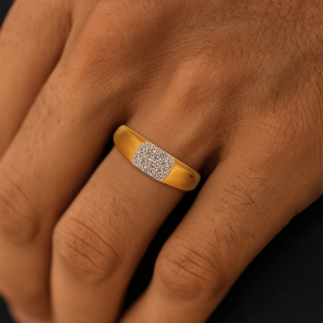 Imperium Grid Men's Diamond Ring - Senco Gold and Diamonds