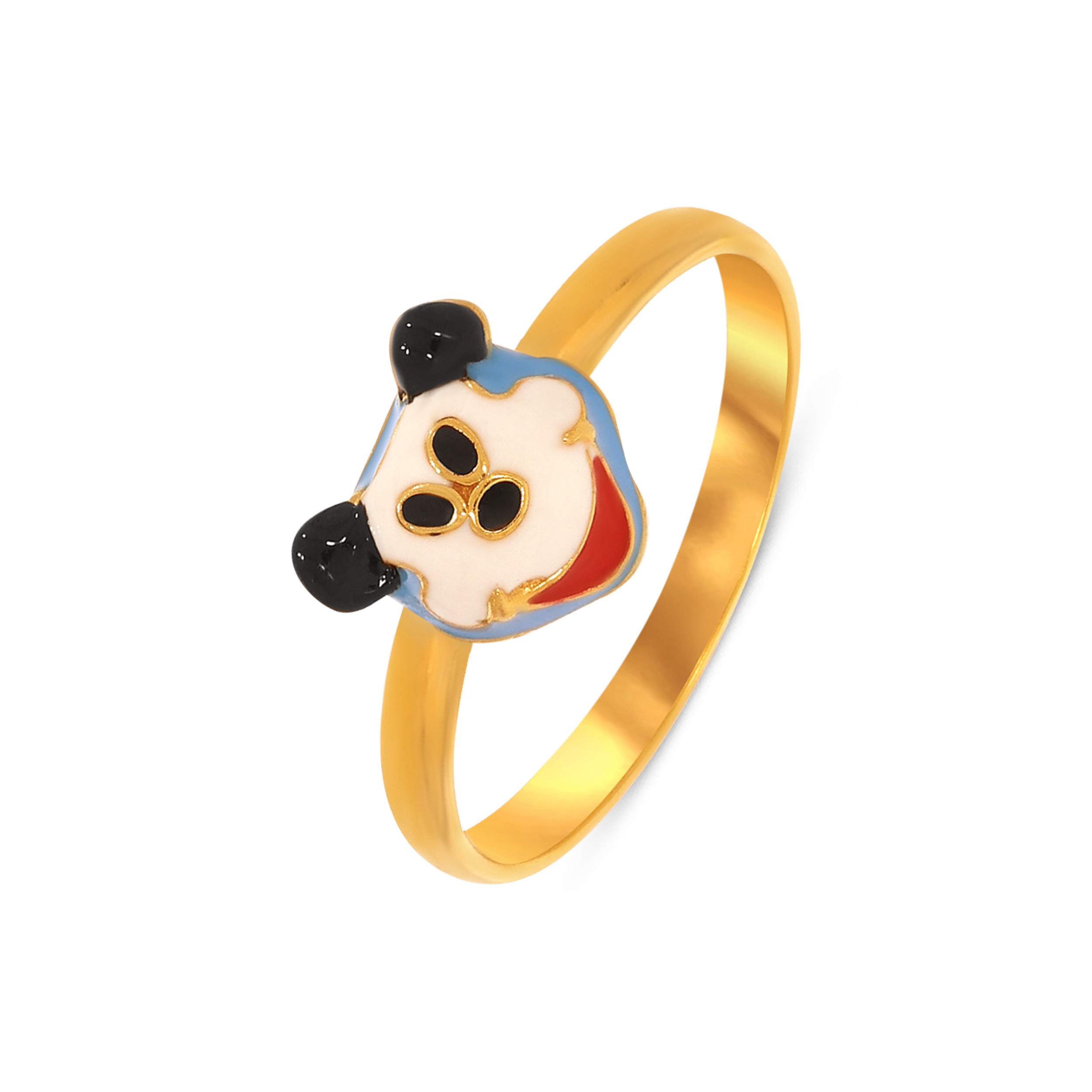 Lively Mickey Mouse Kid's Gold Ring - Senco Gold and Diamonds