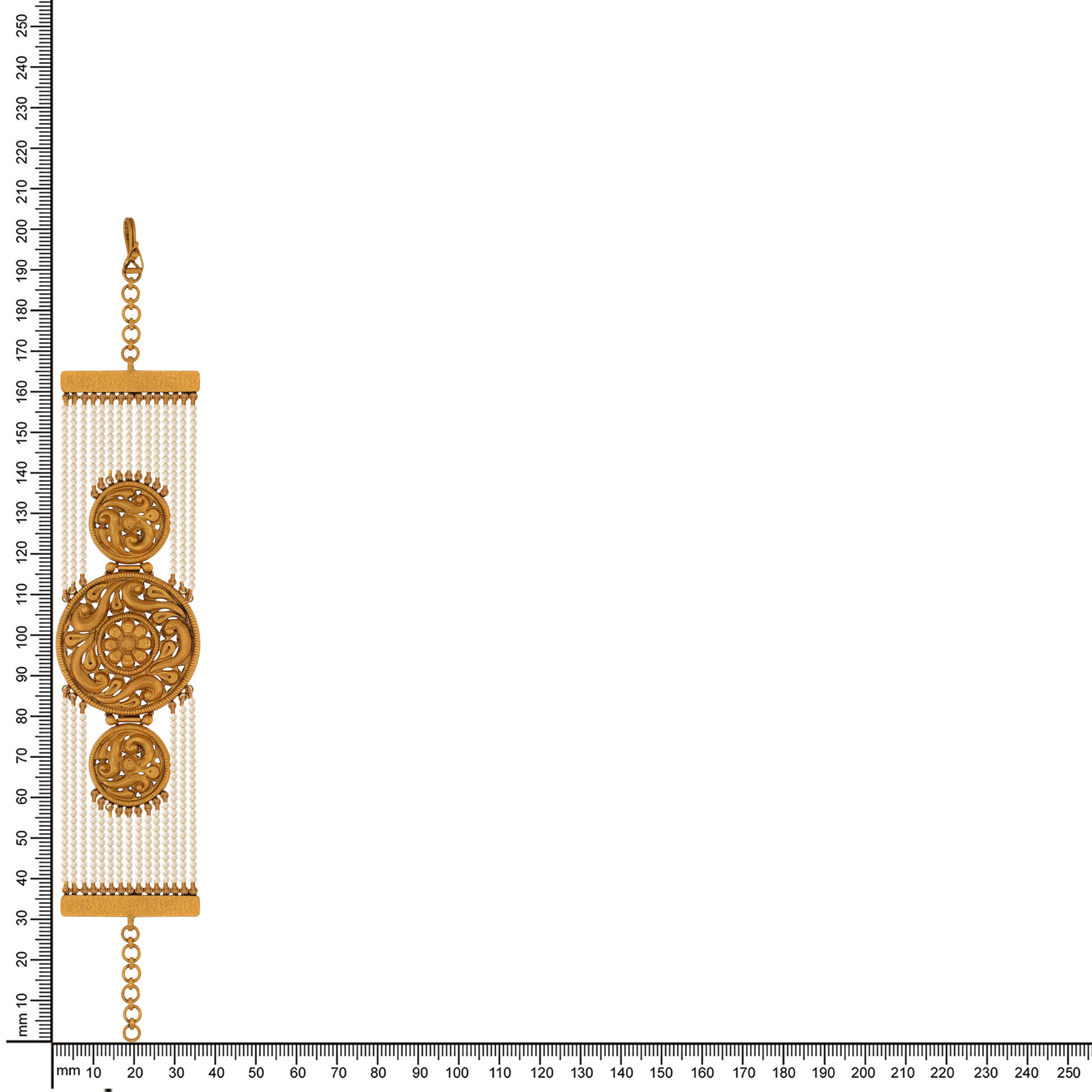 Pearl Embellished Gold Mantasha - Senco Gold and Diamonds