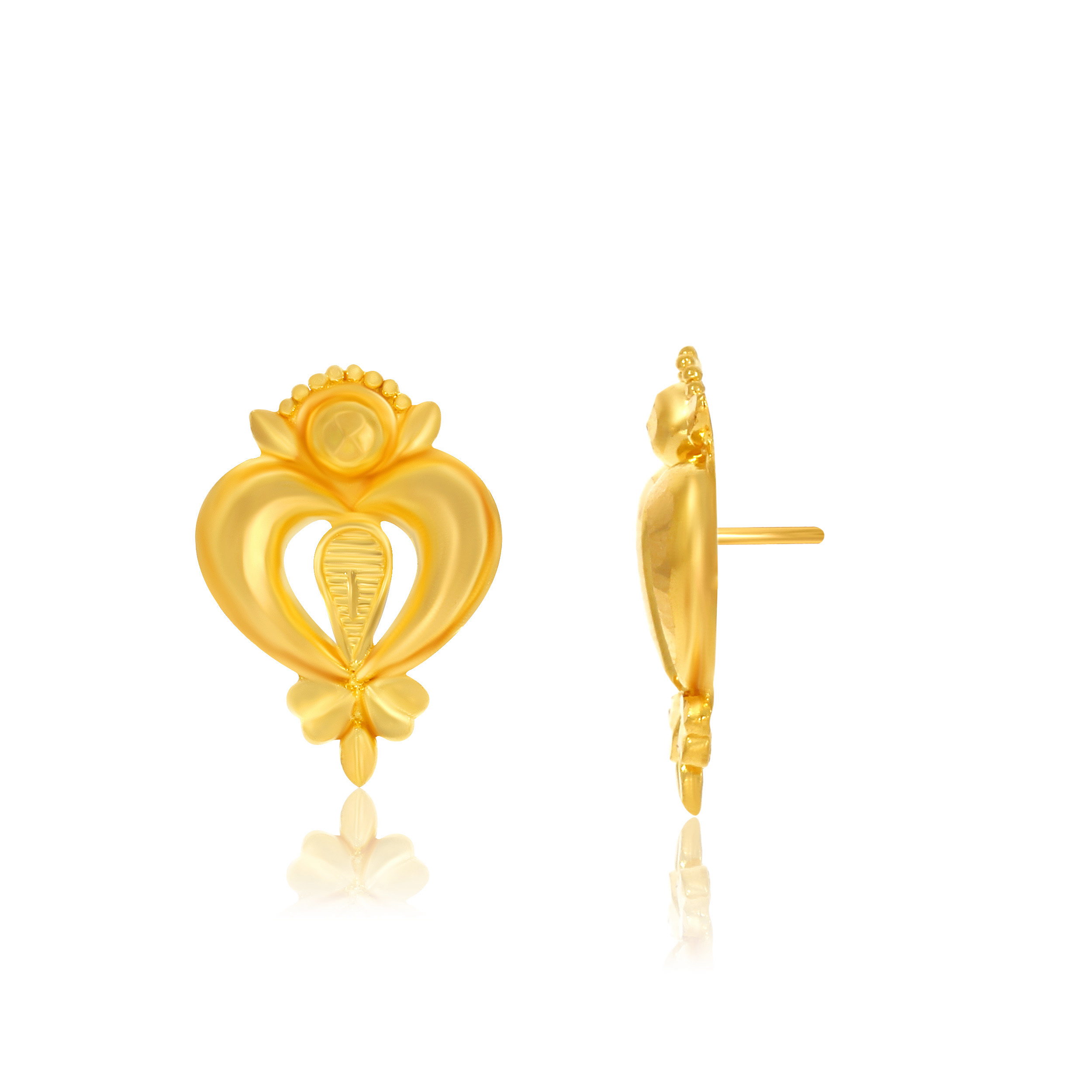 Cupid Love Gold Studs - Senco Gold and Diamonds