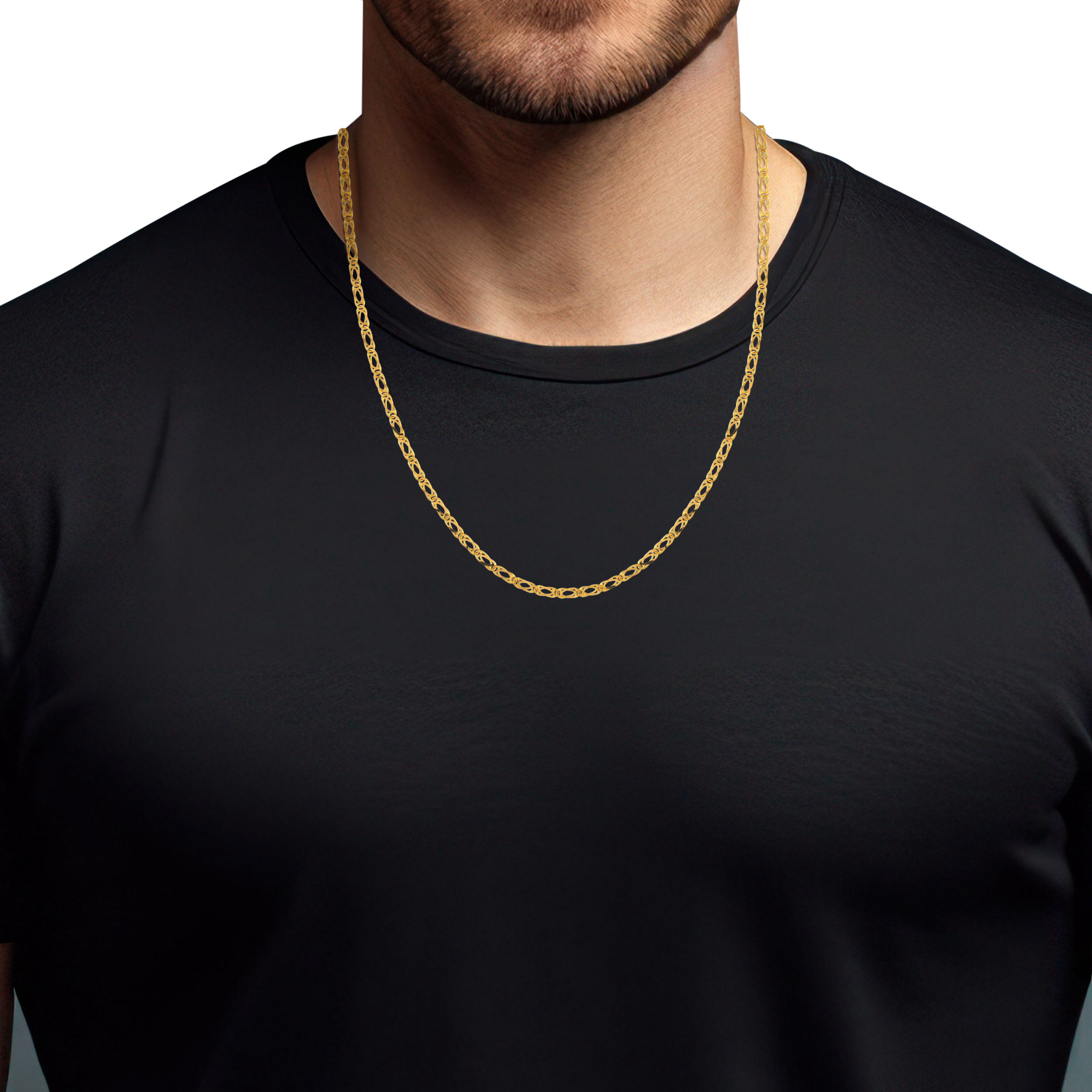 22K Yellow Gold Mens Chain-GC-D000619048 - Senco Gold and Diamonds