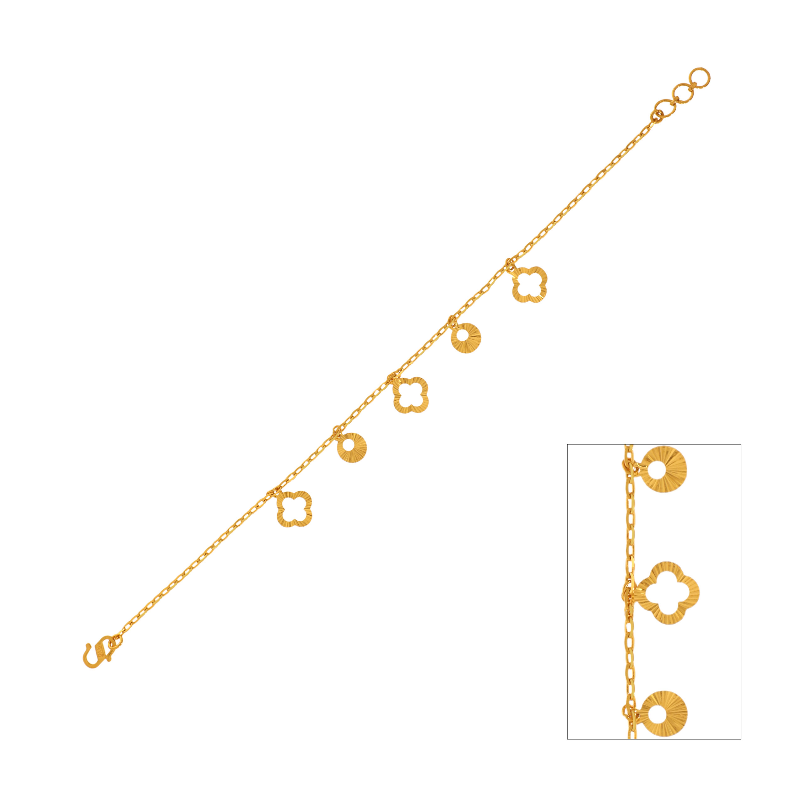 Chic Quatrefoil Gold Bracelet - Senco Gold and Diamonds