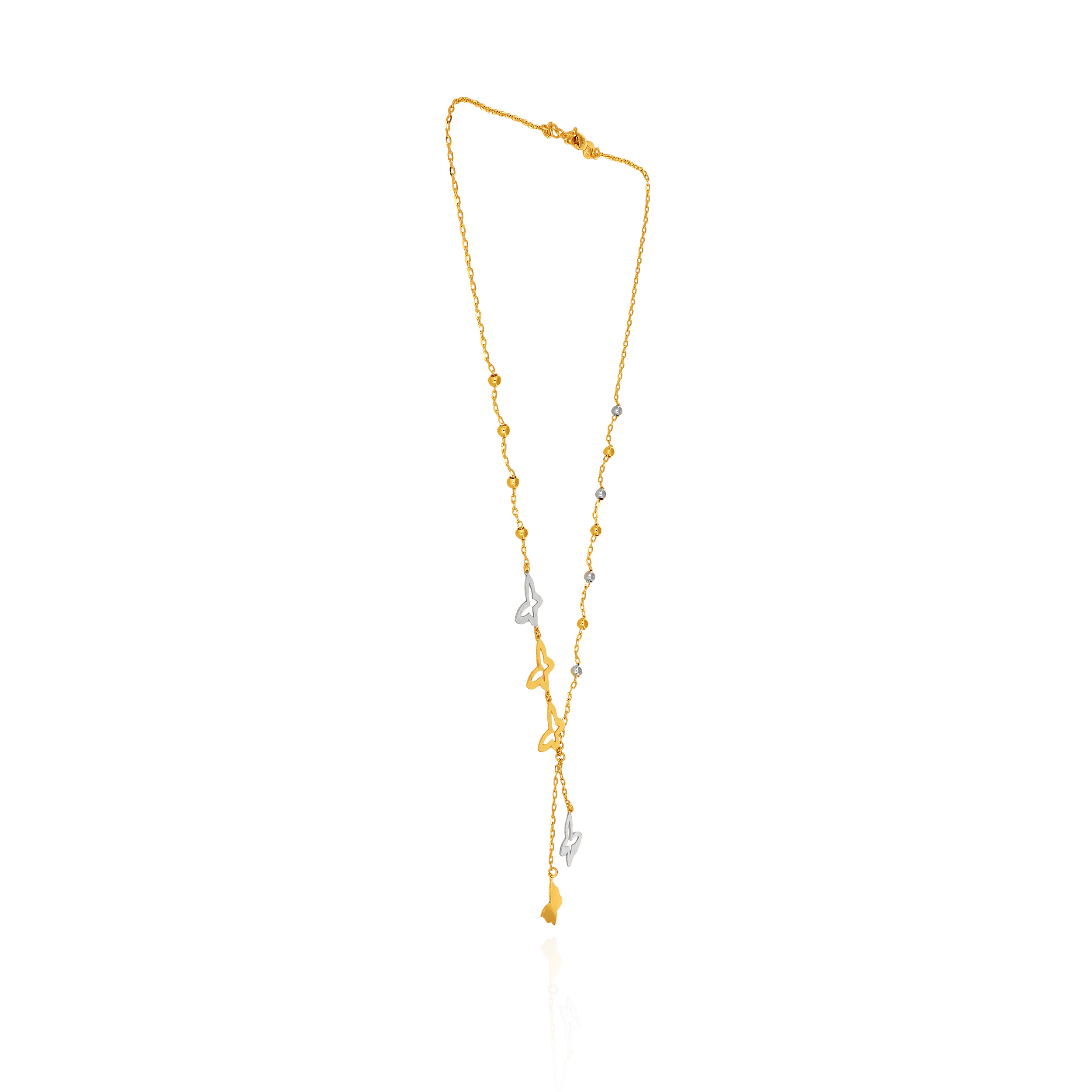 DuoFlair Butterfly Motif Gold Chain - Senco Gold and Diamonds